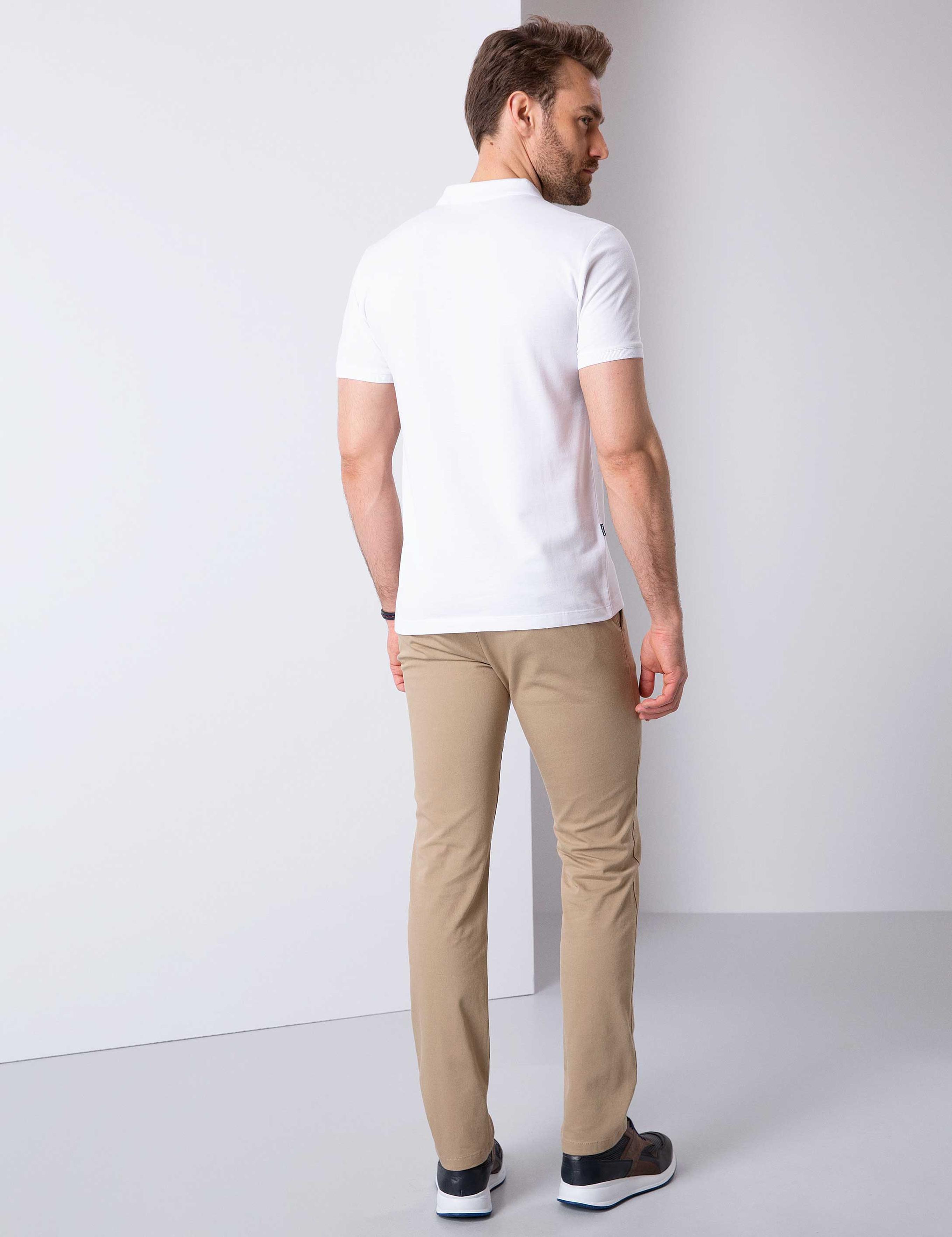 Camel Slim Fit Chino Pantolon