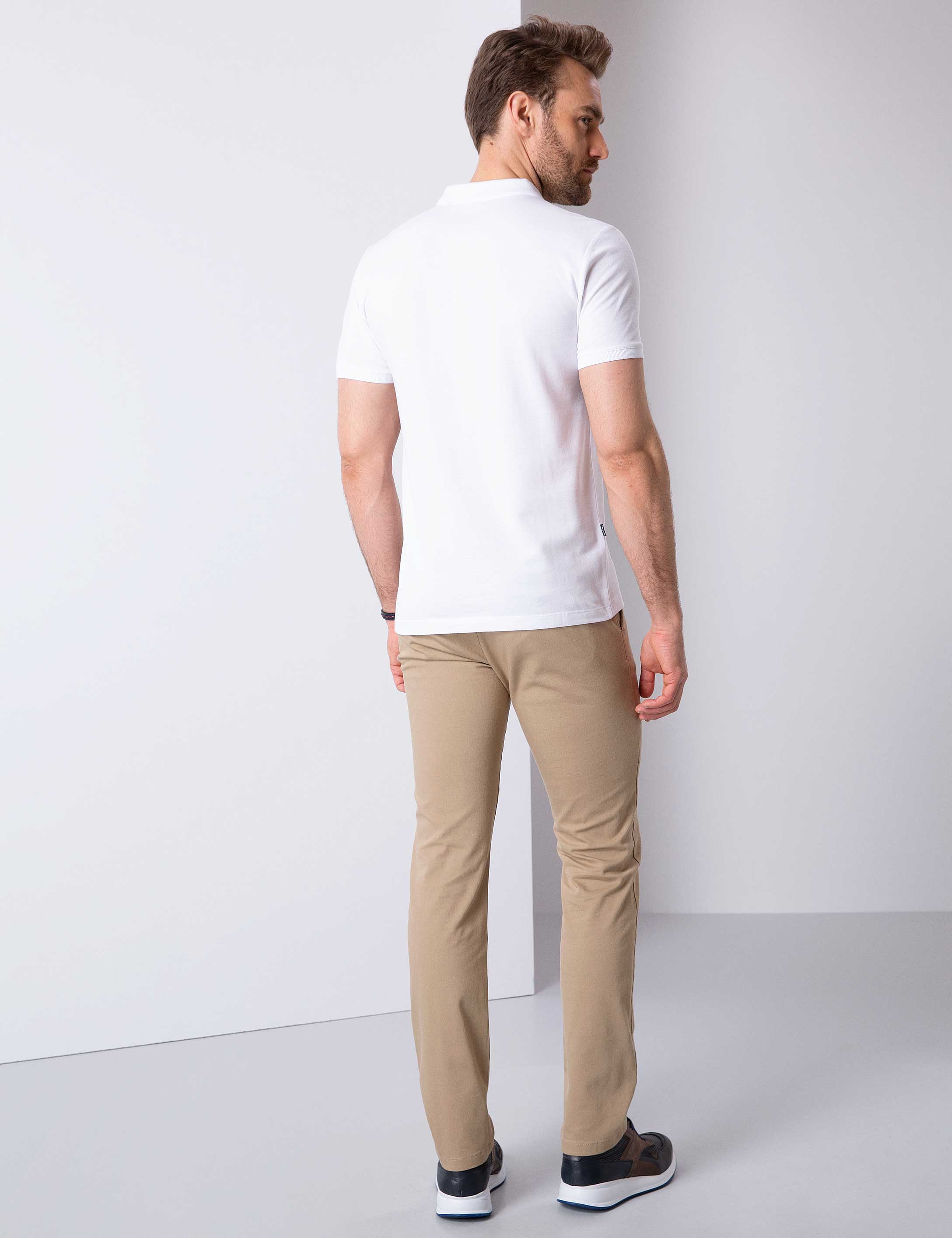 Camel Slim Fit Kanvas Pantolon - Image 3