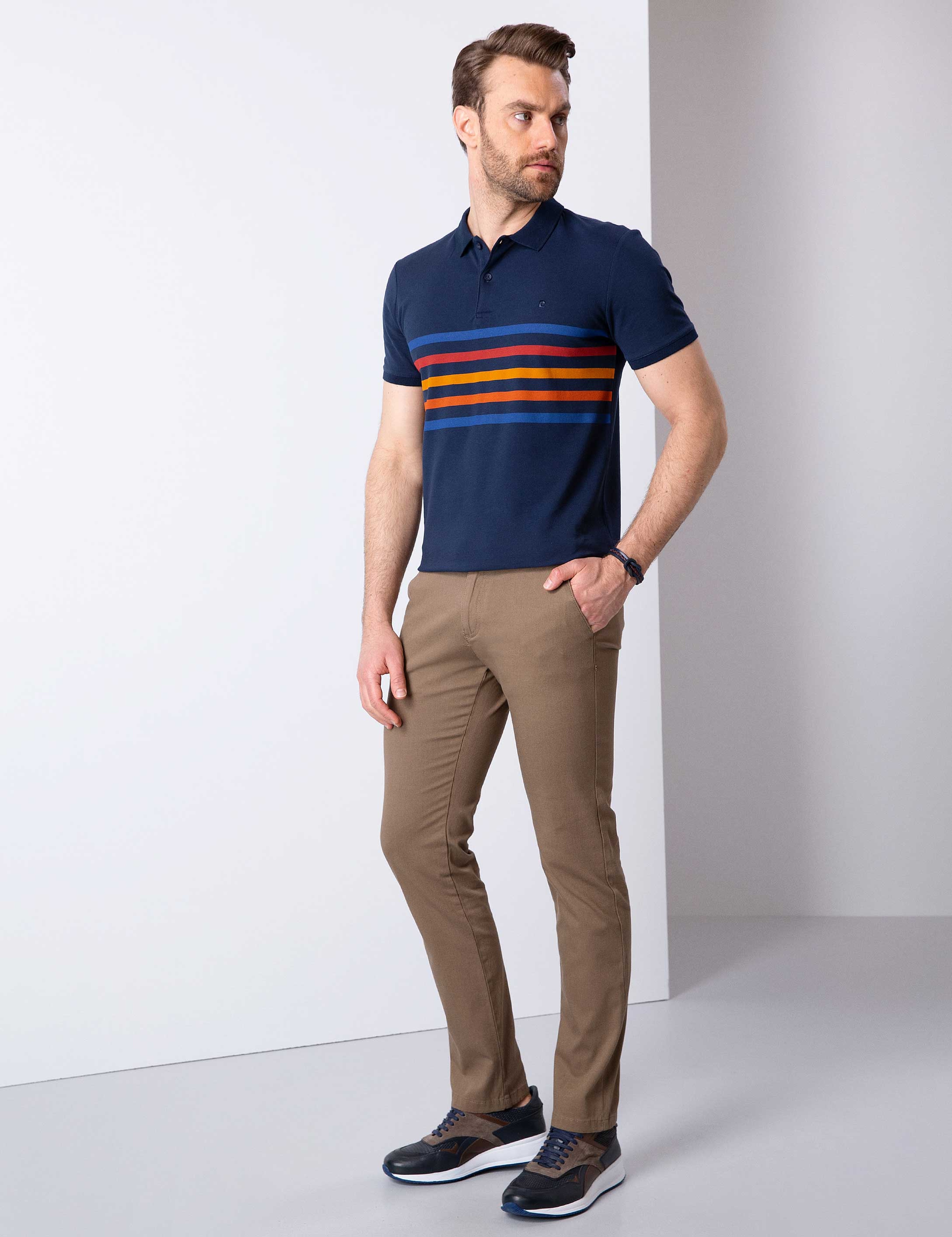 Açık Kahverengi Slim Fit Chino Pantolon - Image 2