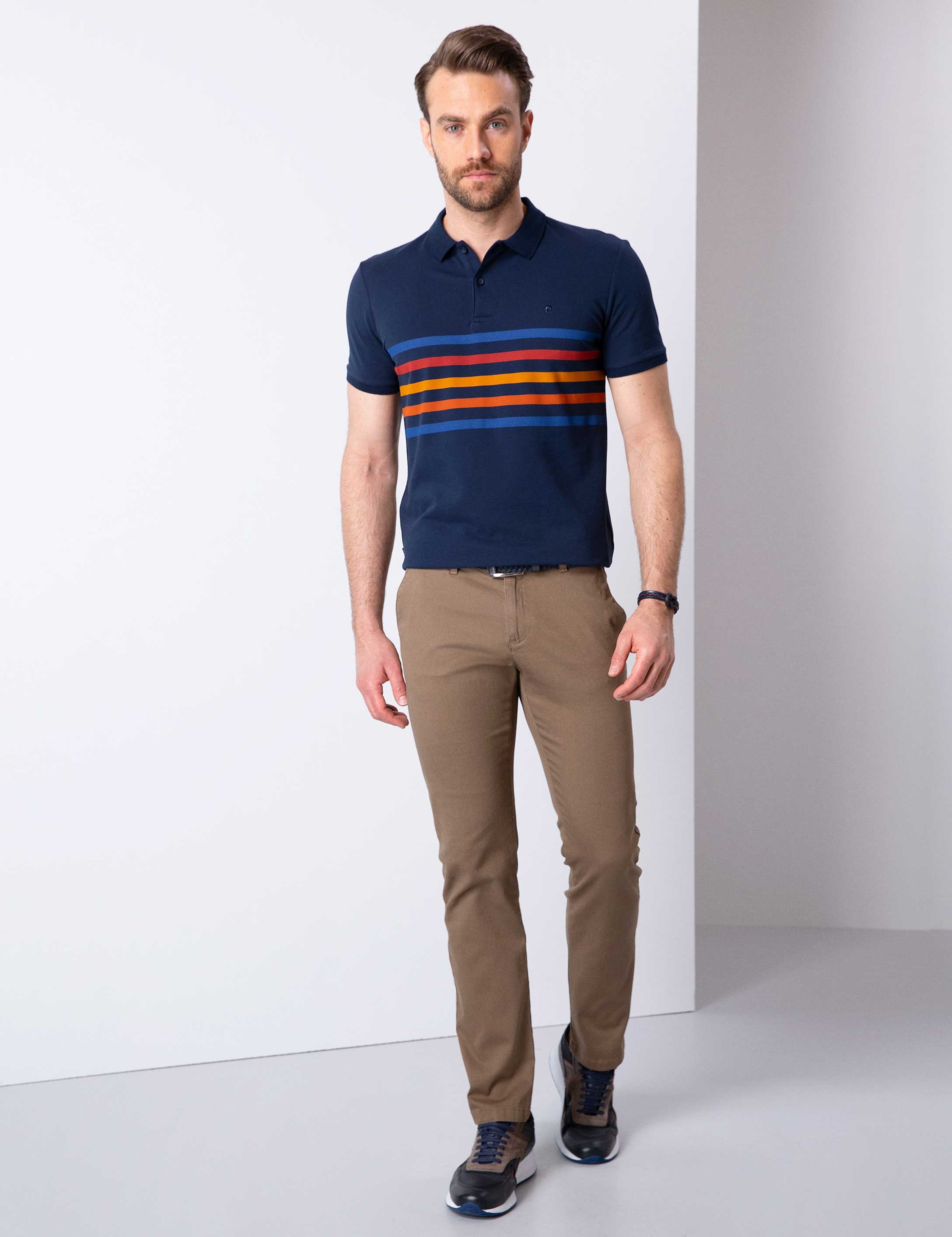 Açık Kahverengi Slim Fit Chino Pantolon - Image 1