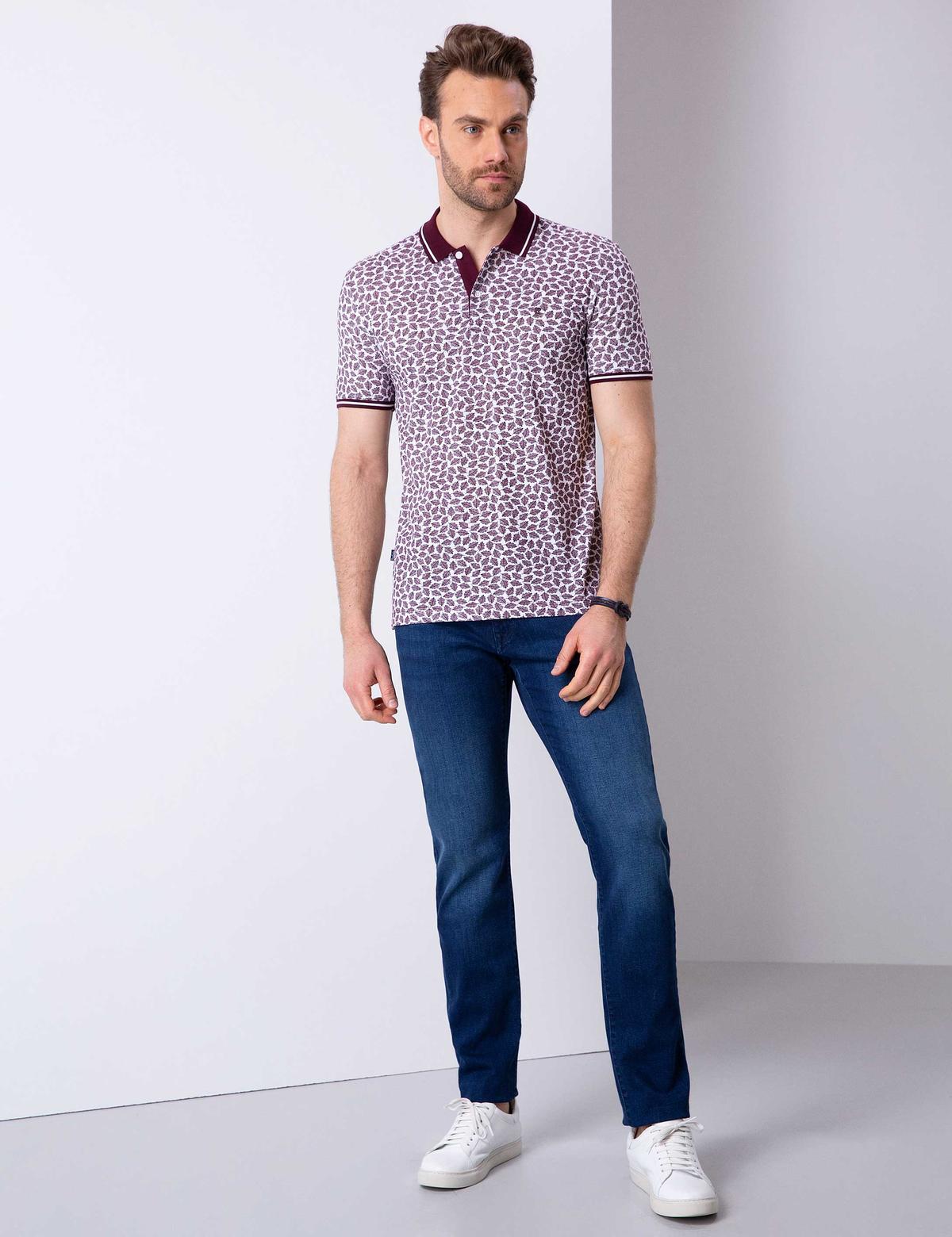 Bordo Slim Fit Polo Yaka T-Shirt - 50200830010