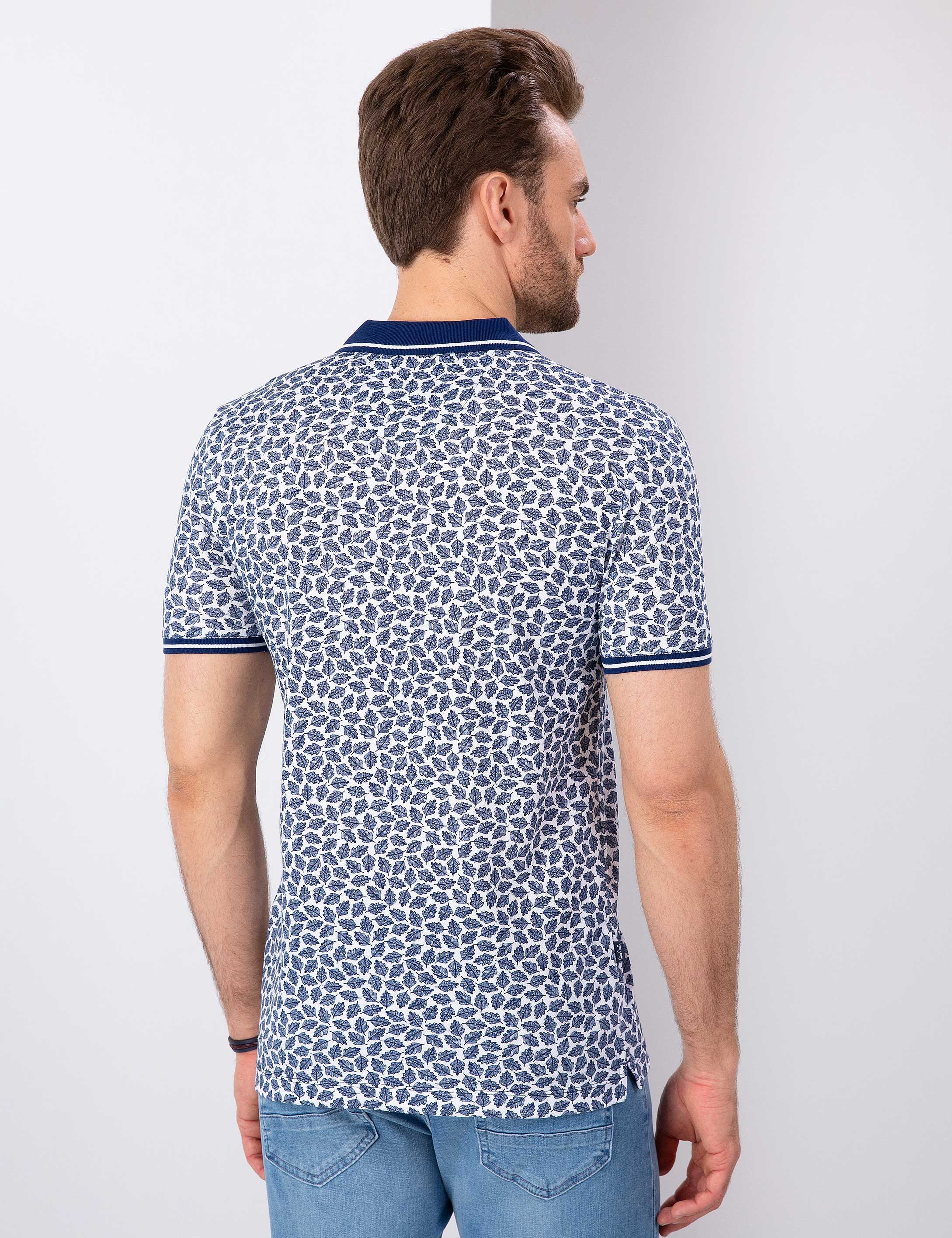Lacivert Slim Fit Polo Yaka T-Shirt - Image 3
