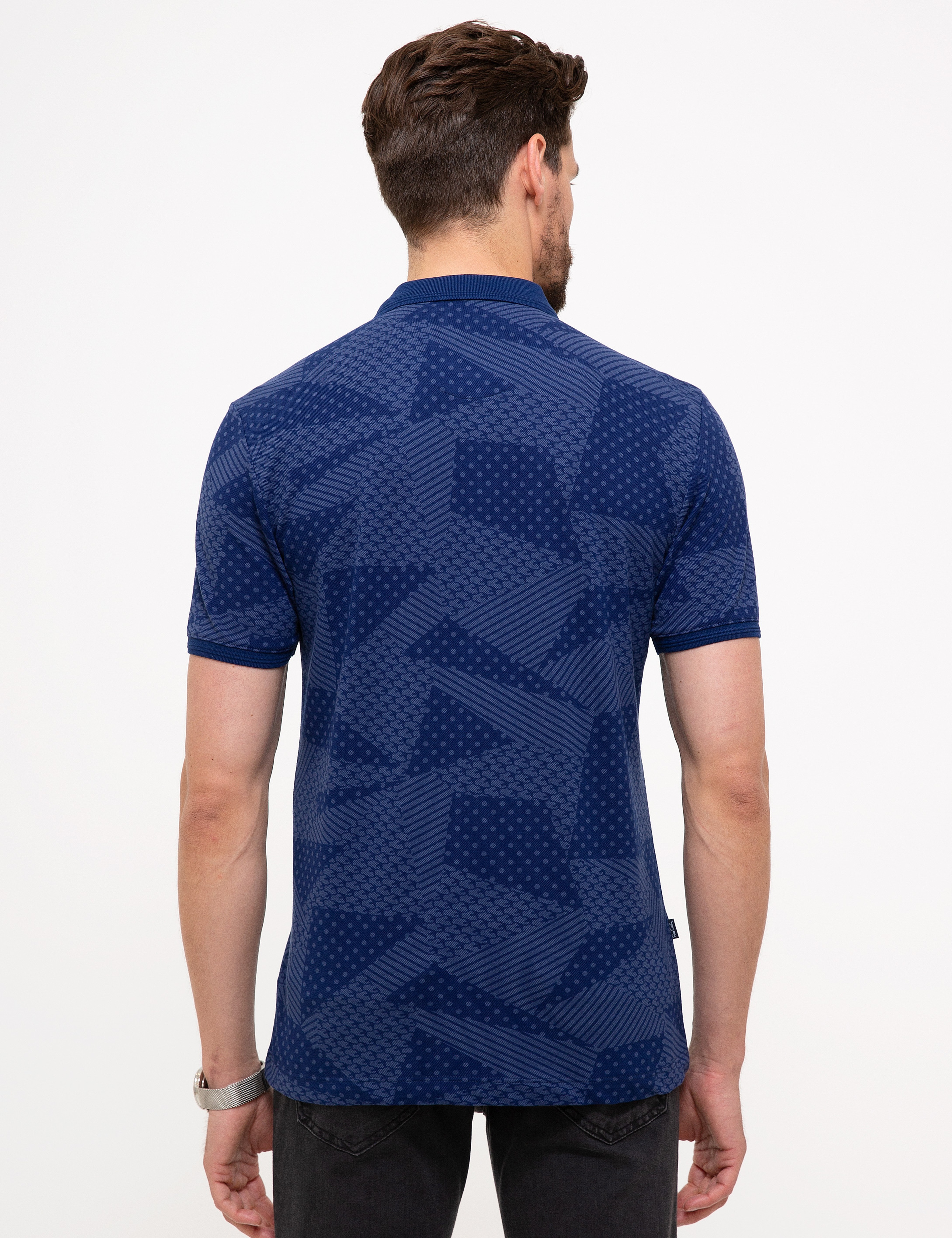 İndigo Slim Fit Polo Yaka Tişört - Image 3