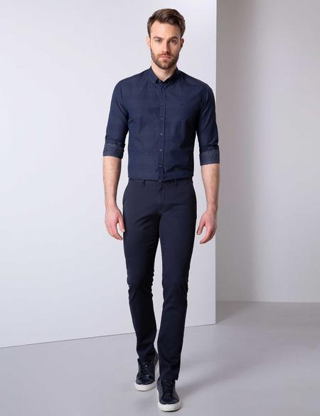 Lacivert Slim Fit Chino Pantolon - 50200872008