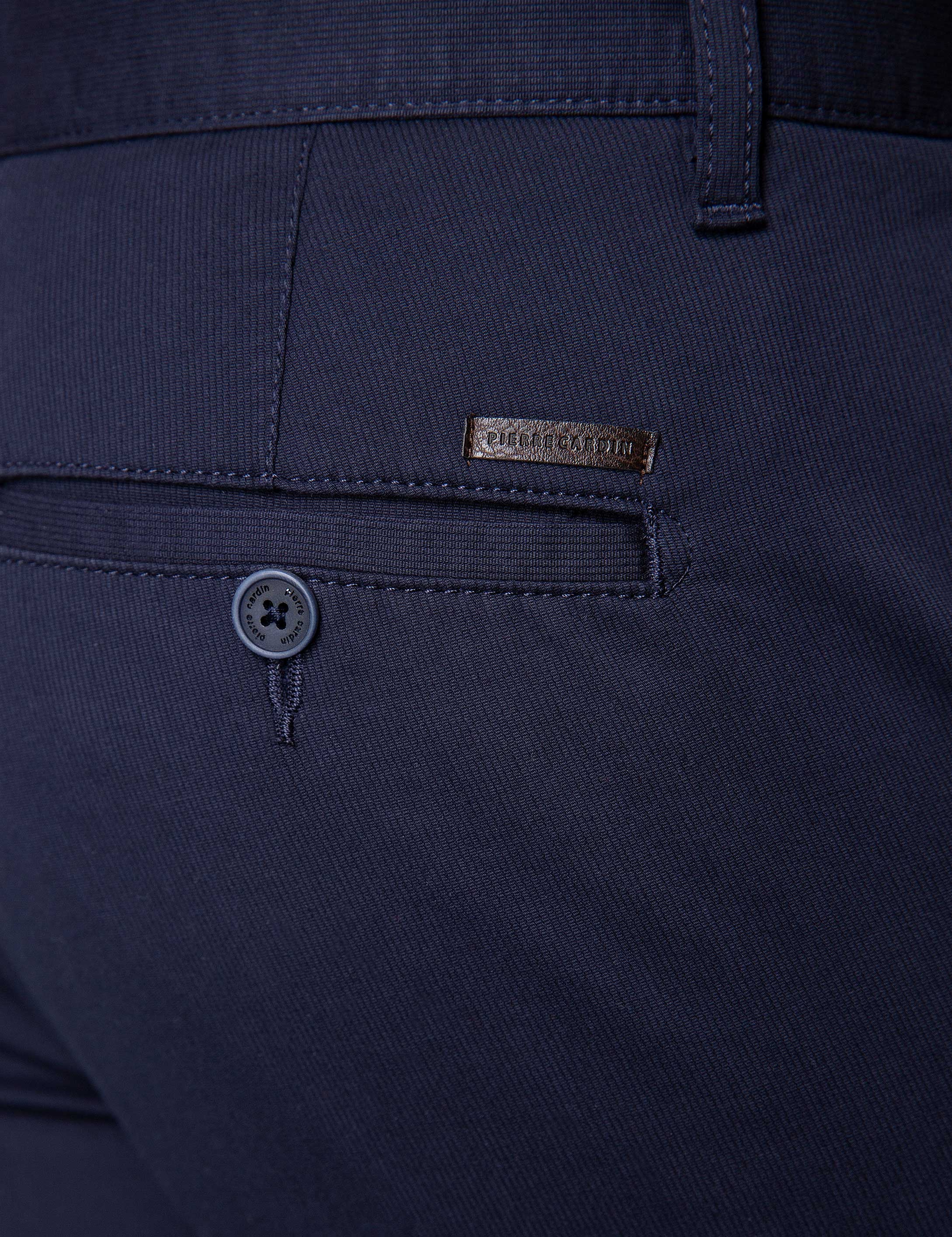 Lacivert Slim Fit Chino Pantolon - Image 4