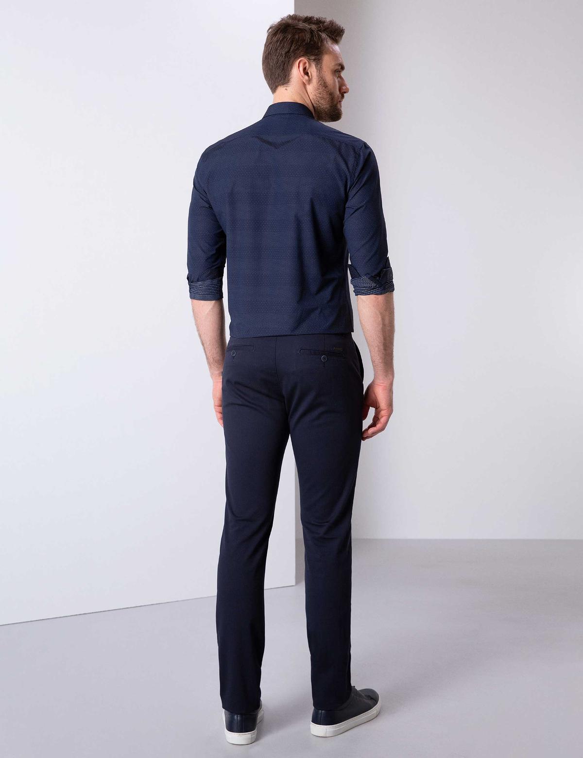 Lacivert Slim Fit Chino Pantolon - 50200872008