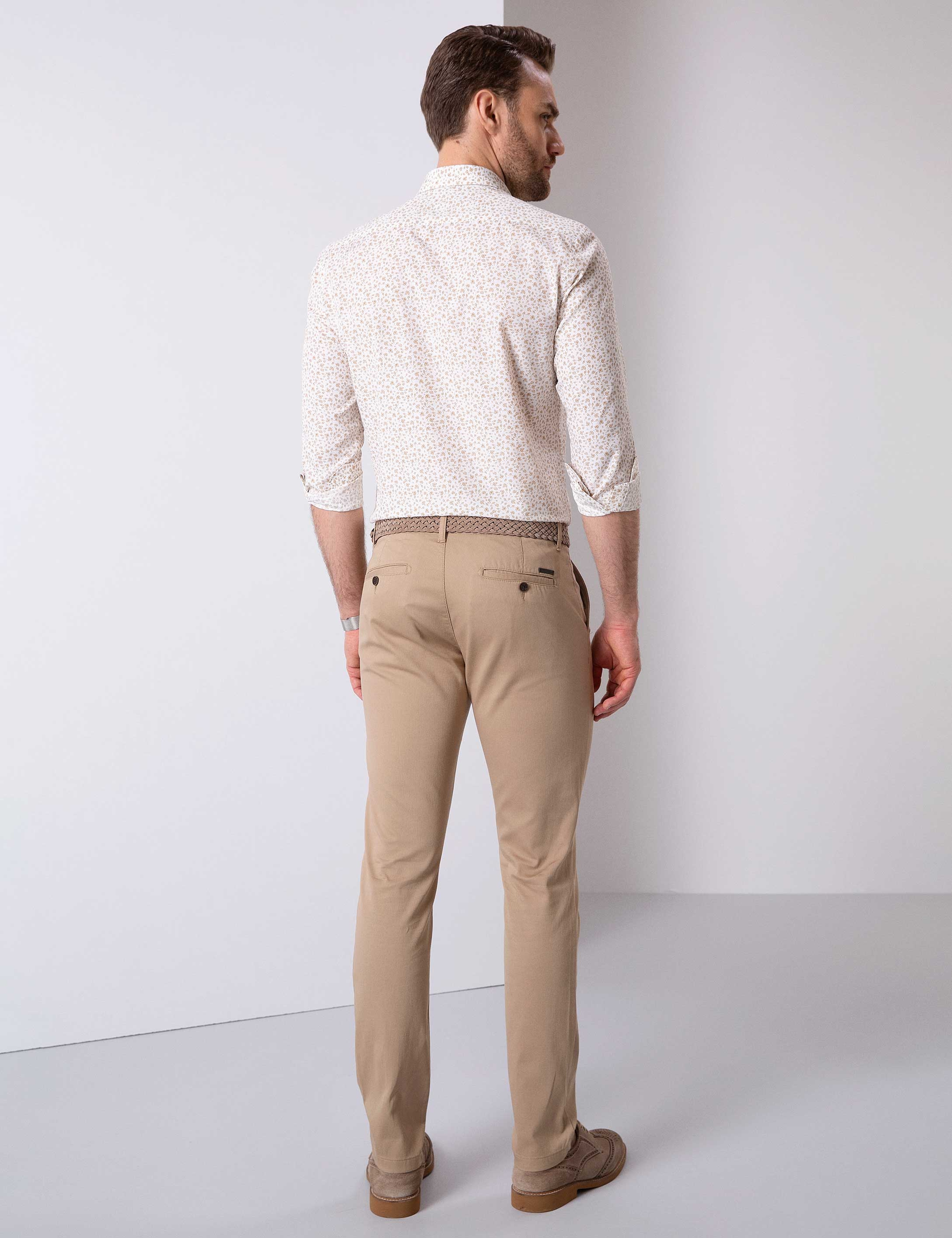 Camel Slim Fit Chino Pantolon - Image 3