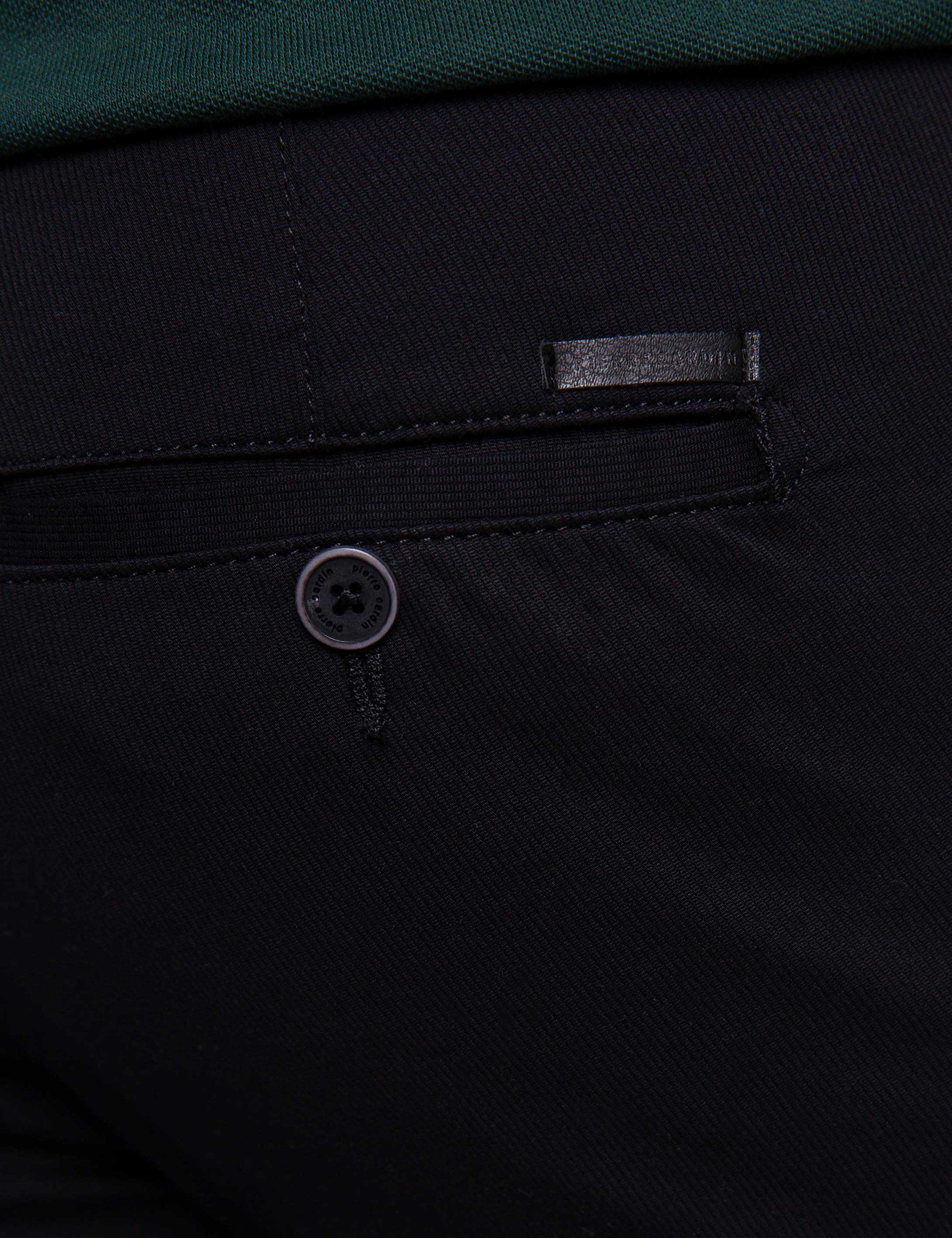 Siyah Slim Fit Chino Pantolon - Image 4