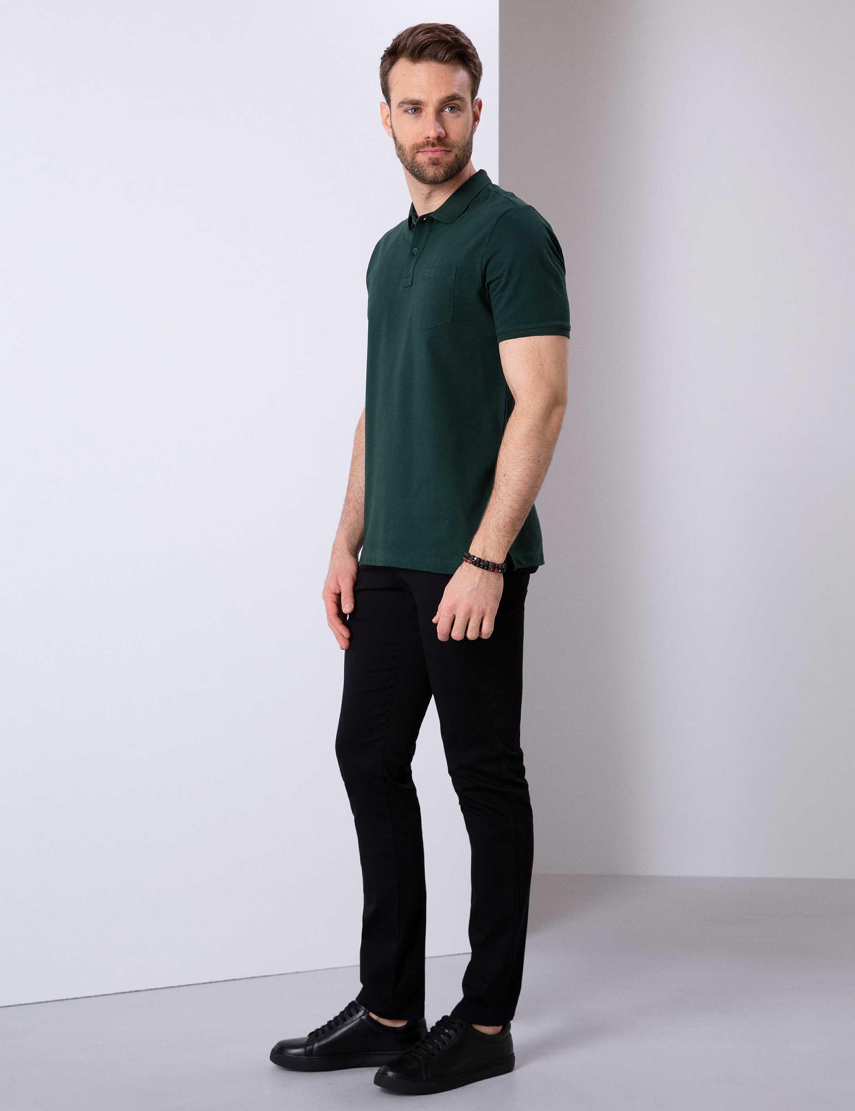 Siyah Slim Fit Chino Pantolon