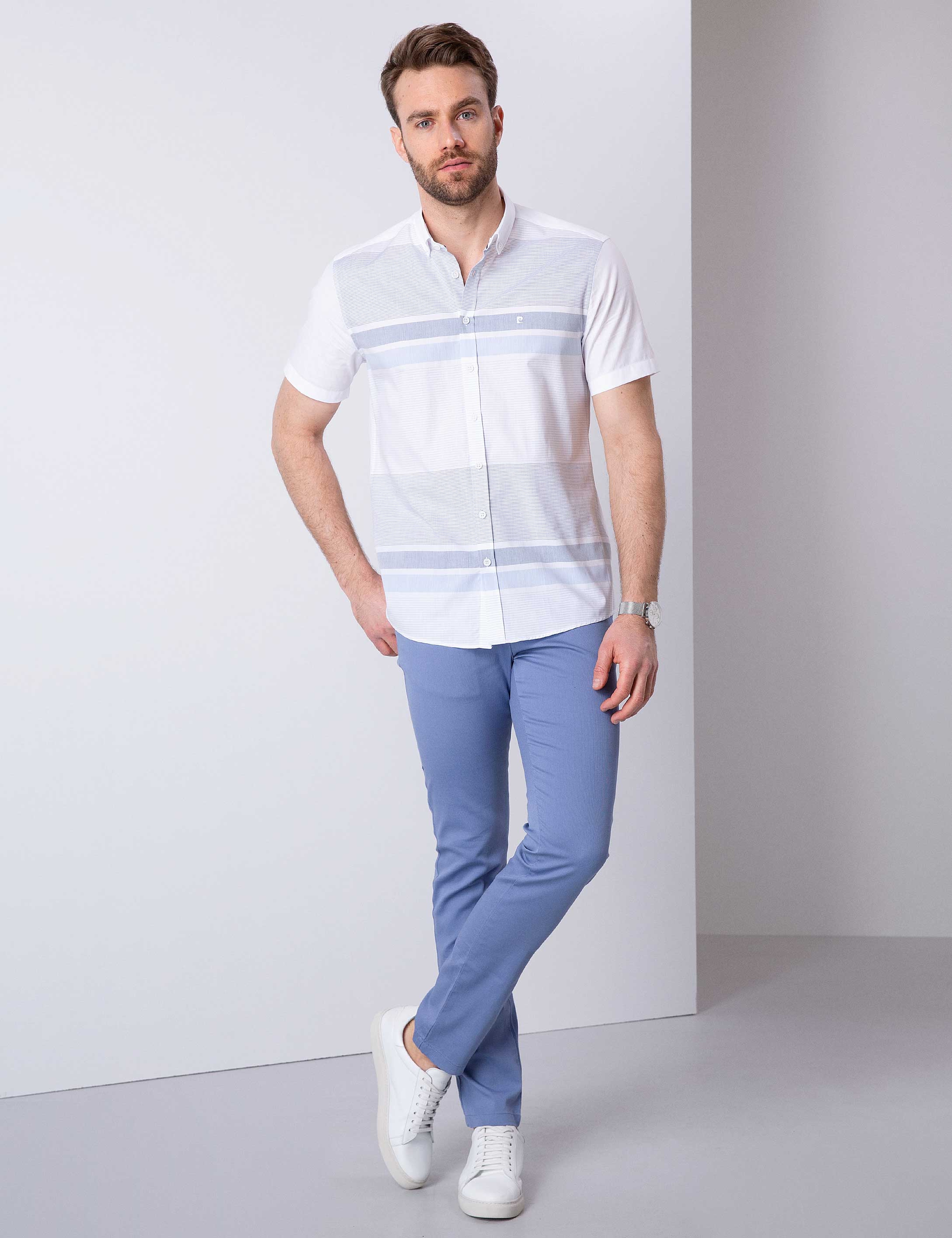 Mavi Slim Fit Kanvas Pantolon - Image 1