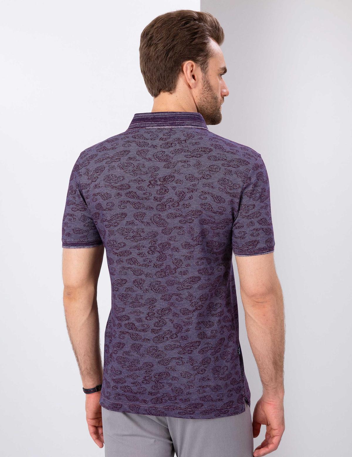 Bordo Slim Fit Polo Yaka T-Shirt - 50200873051