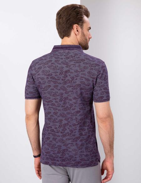 Bordo Slim Fit Polo Yaka T-Shirt - 50200873051