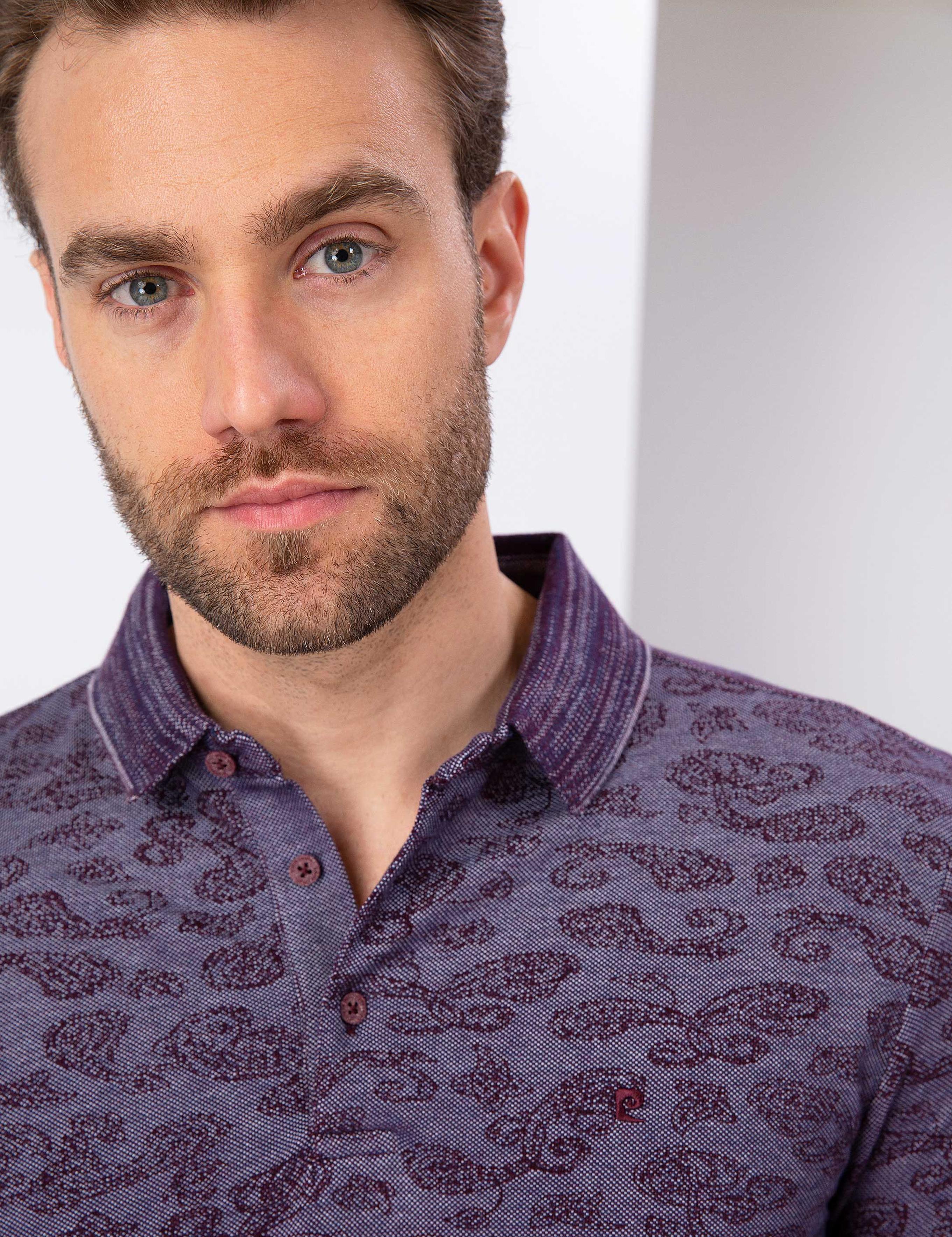 Bordo Slim Fit Polo Yaka T-Shirt