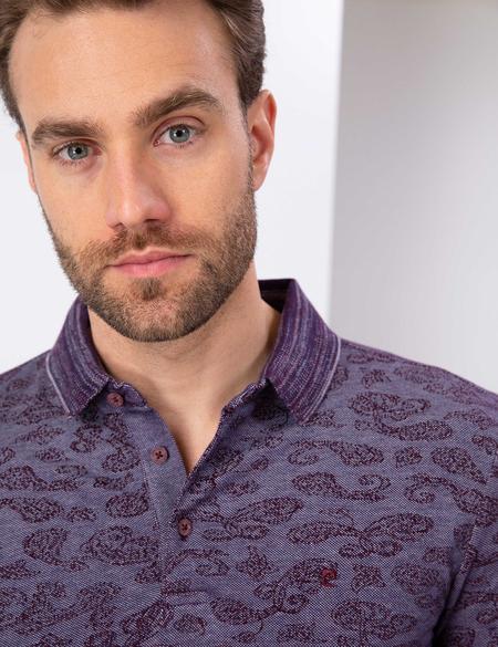 Bordo Slim Fit Polo Yaka T-Shirt - 50200873051