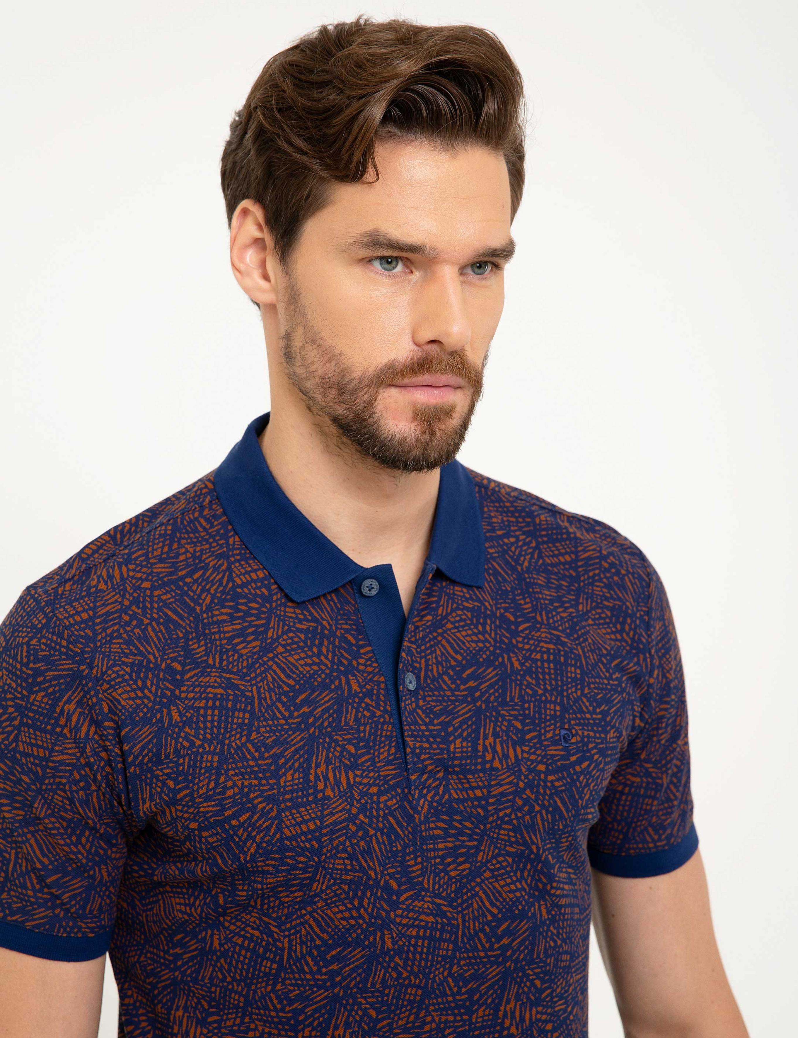 Lacivert Slim Fit Polo Yaka T-Shirt