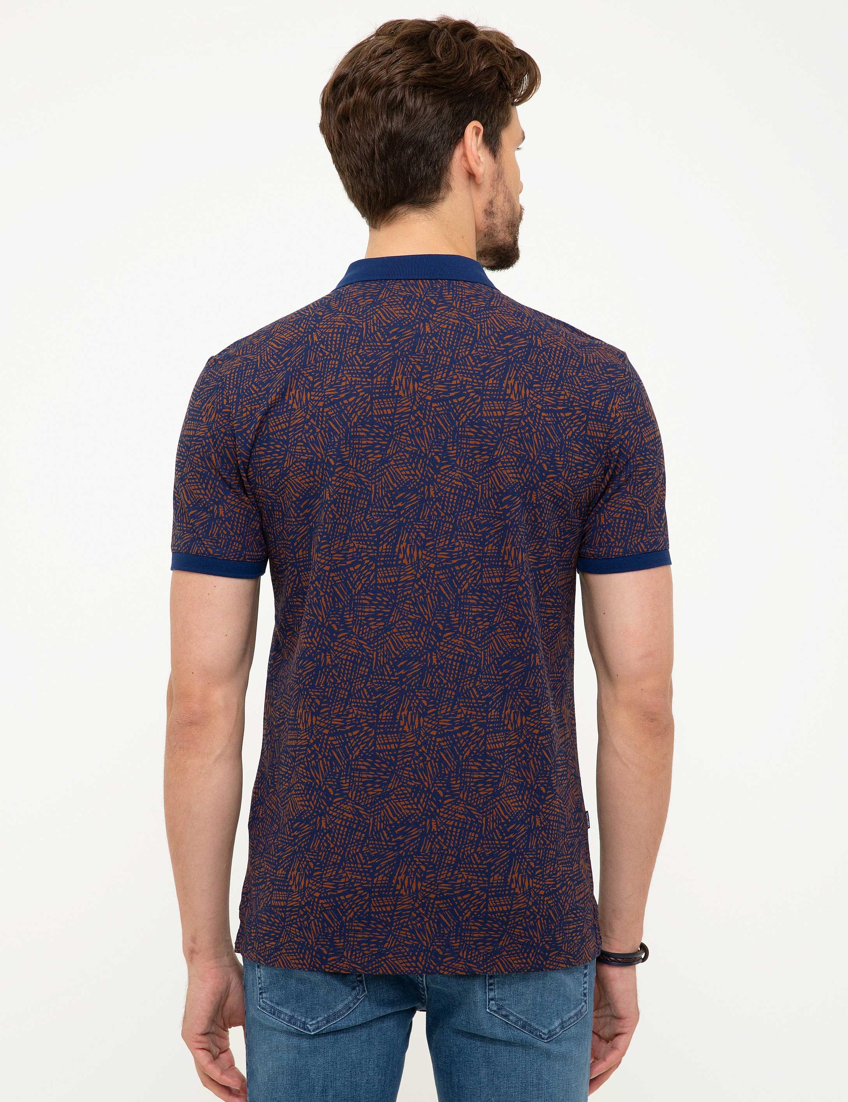 Lacivert Slim Fit Polo Yaka T-Shirt