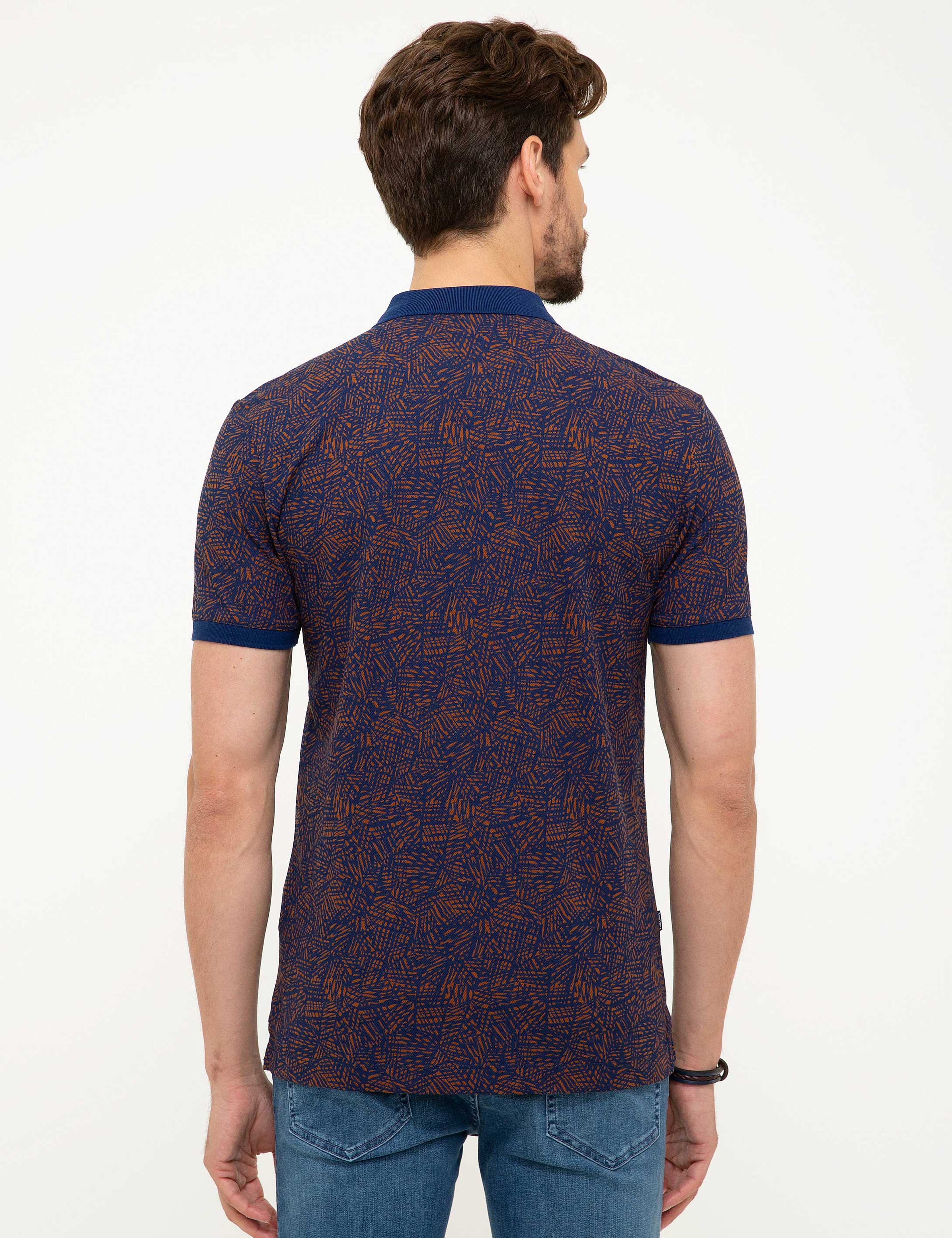 Lacivert Slim Fit Polo Yaka T-Shirt - Image 3