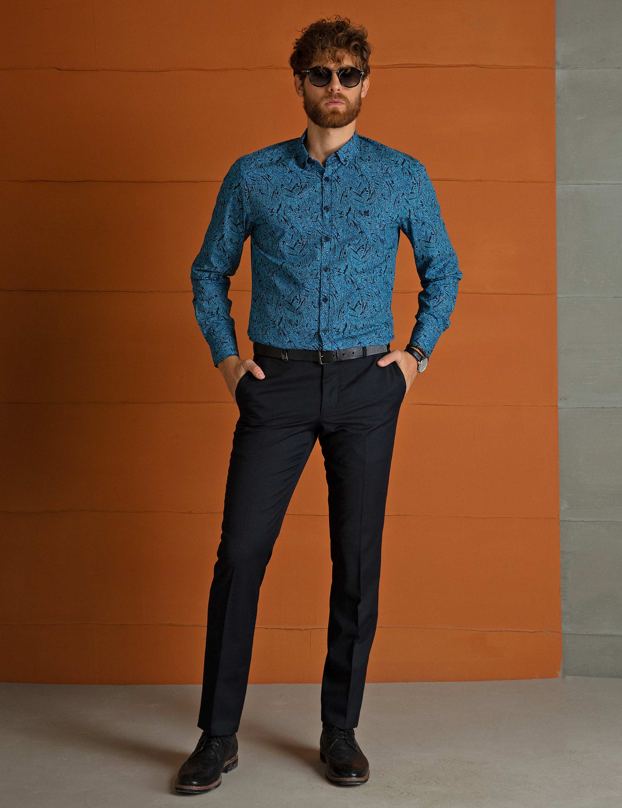 Mavi Slim Fit Gömlek