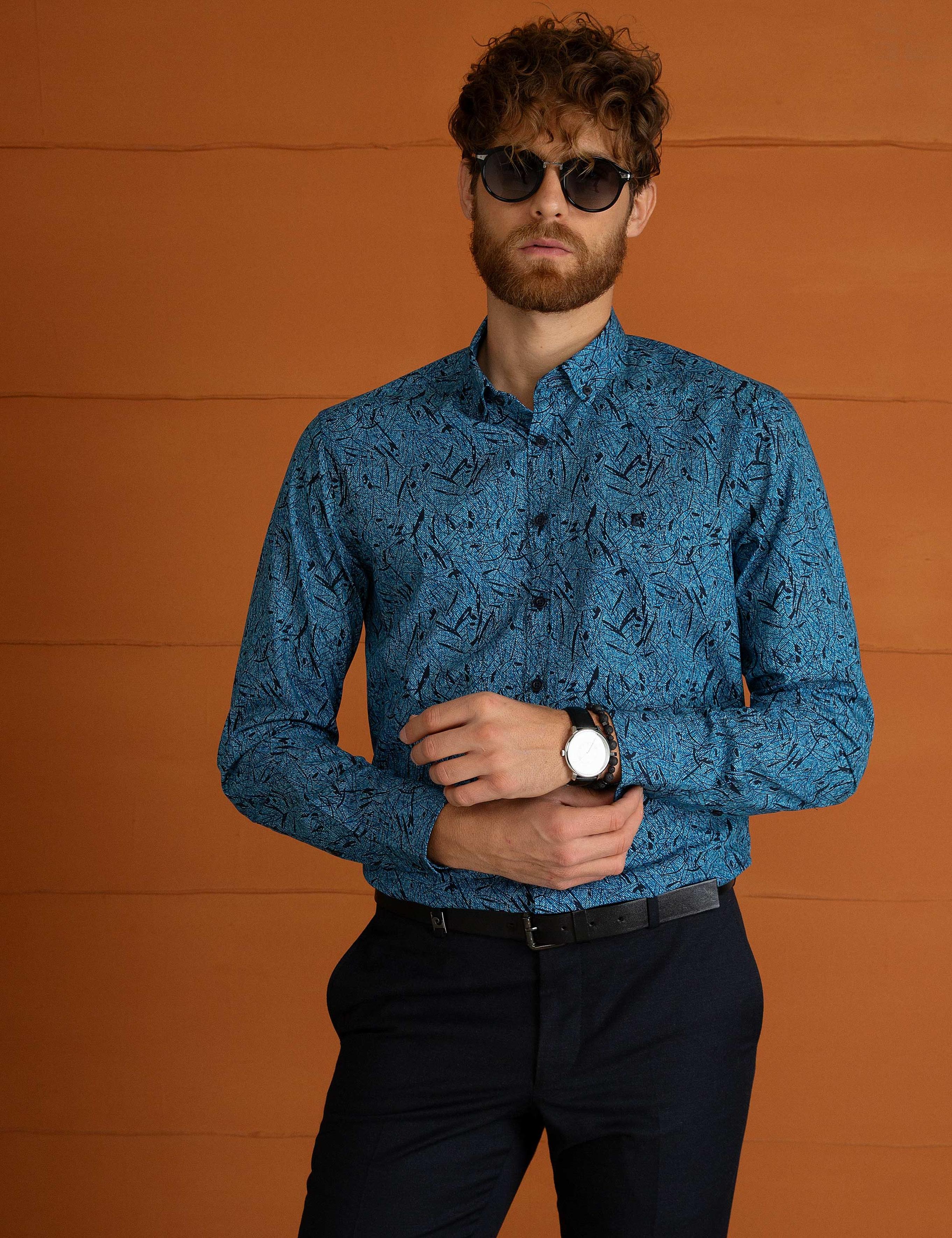 Mavi Slim Fit Gömlek