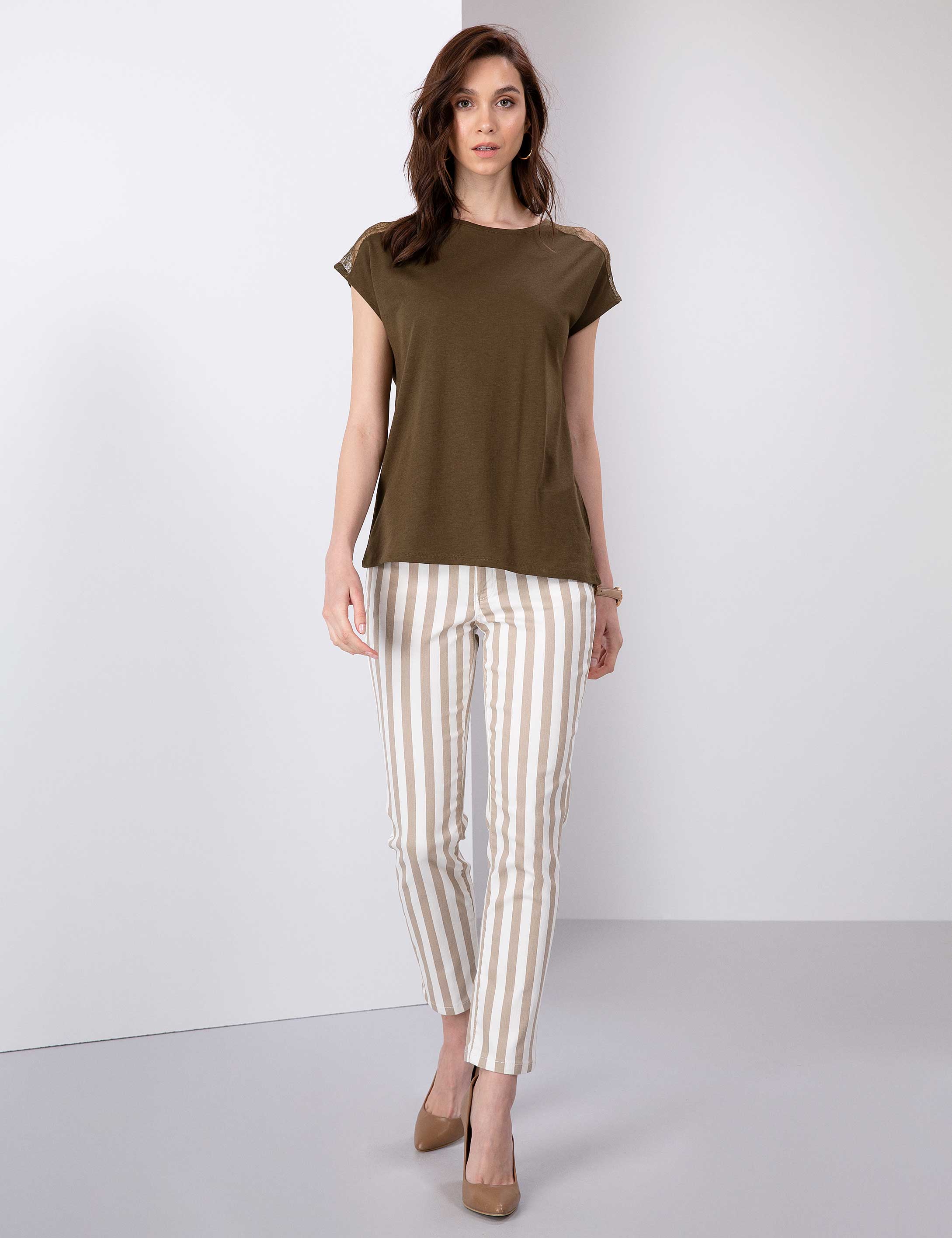 Kahverengi Slim Fit Denim Pantolon