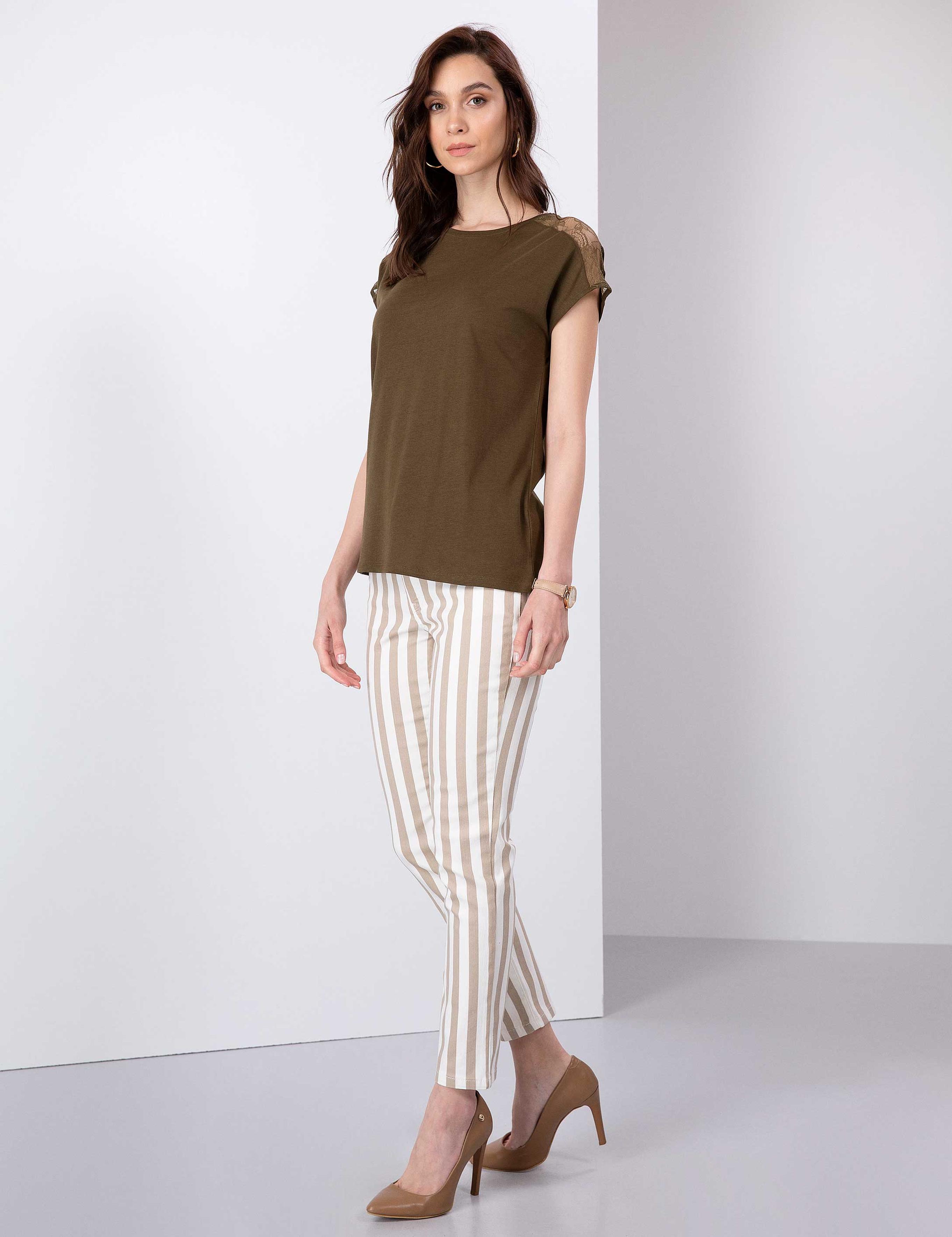 Kahverengi Slim Fit Denim Pantolon