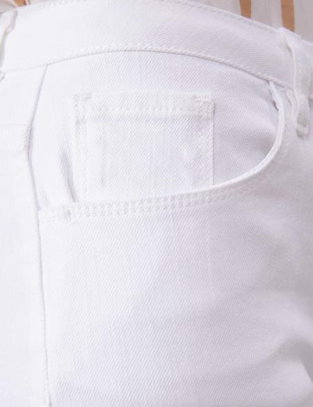 Beyaz Mom Fit Jean Pantolon - 50201164001