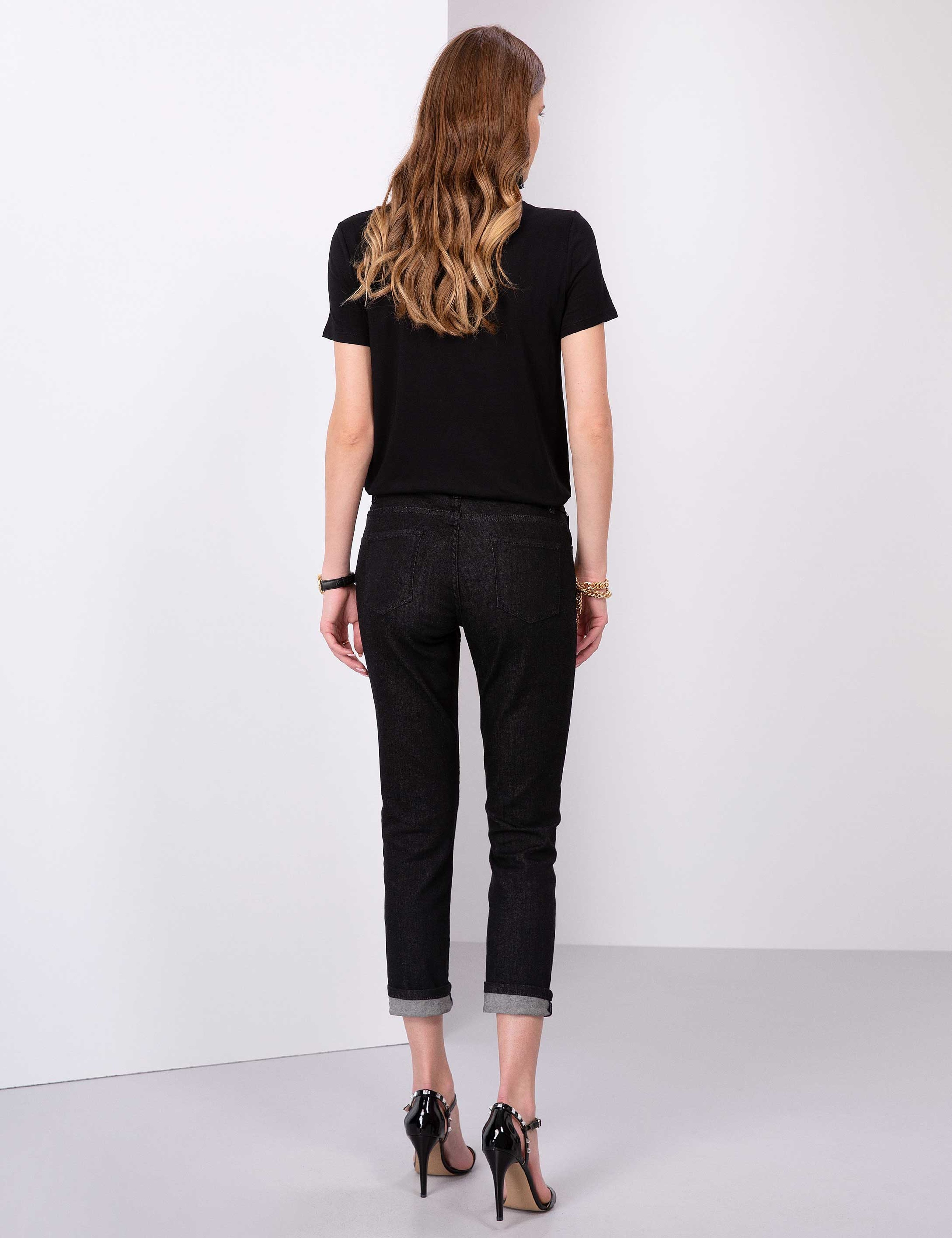 Siyah Slim Fit Jean Pantolon