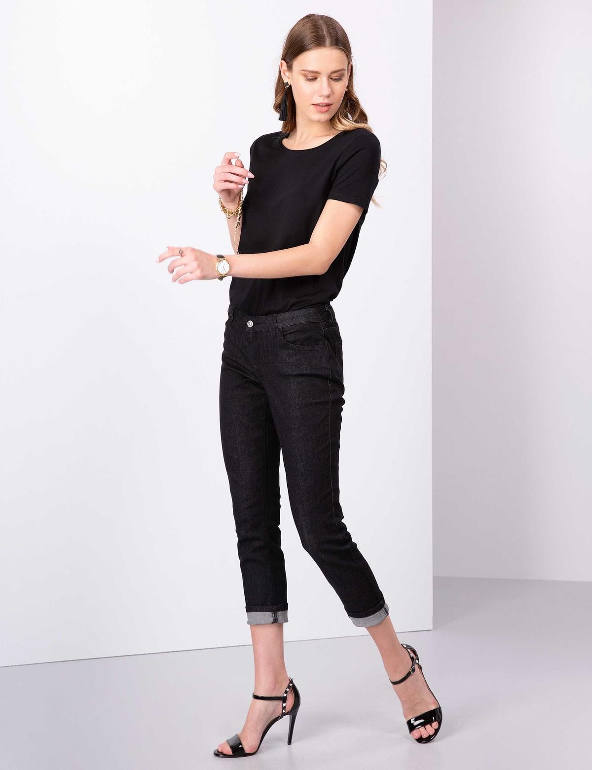 Siyah Slim Fit Jean Pantolon - 50201166003