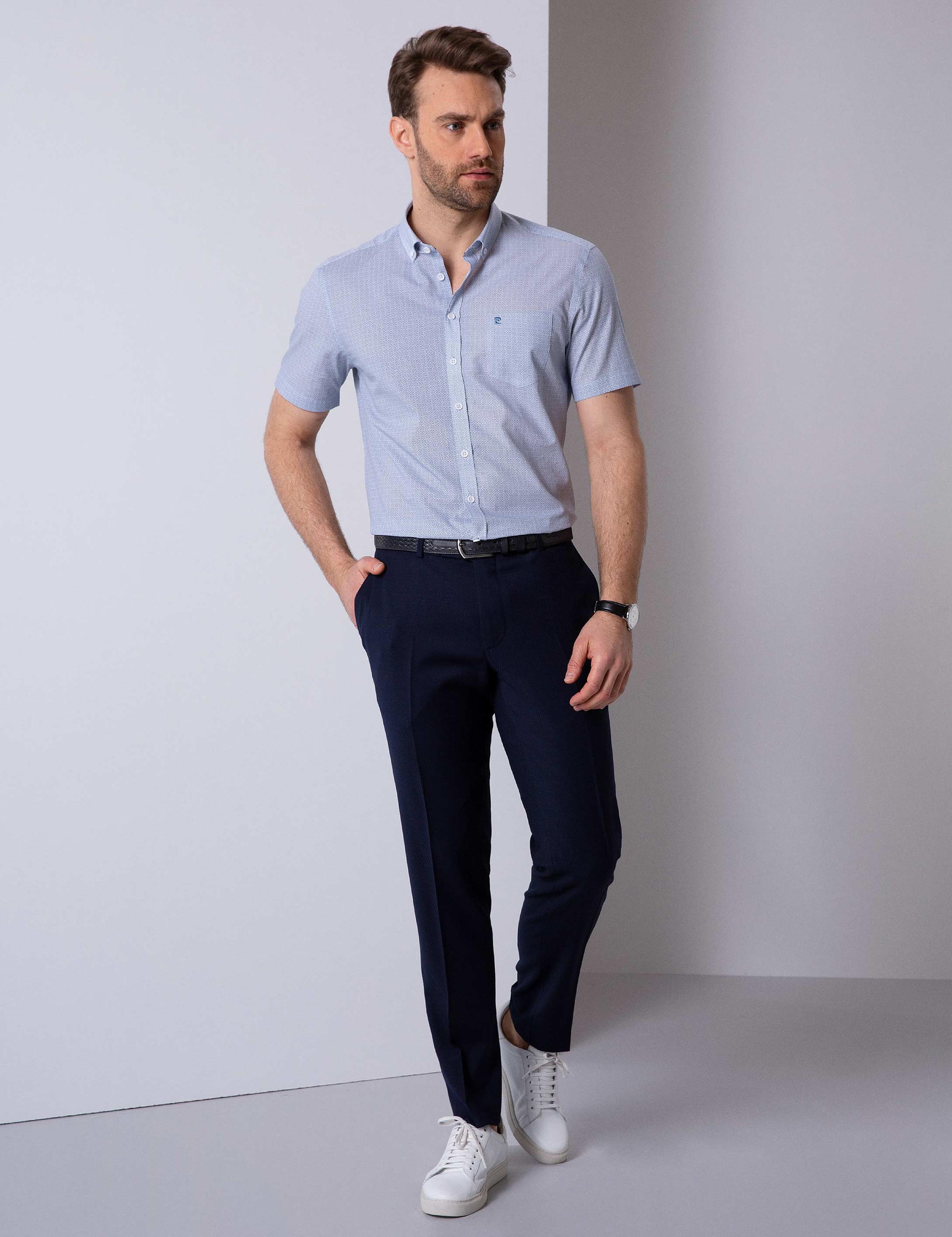 Mavi Regular Fit Kısa Kollu Gömlek