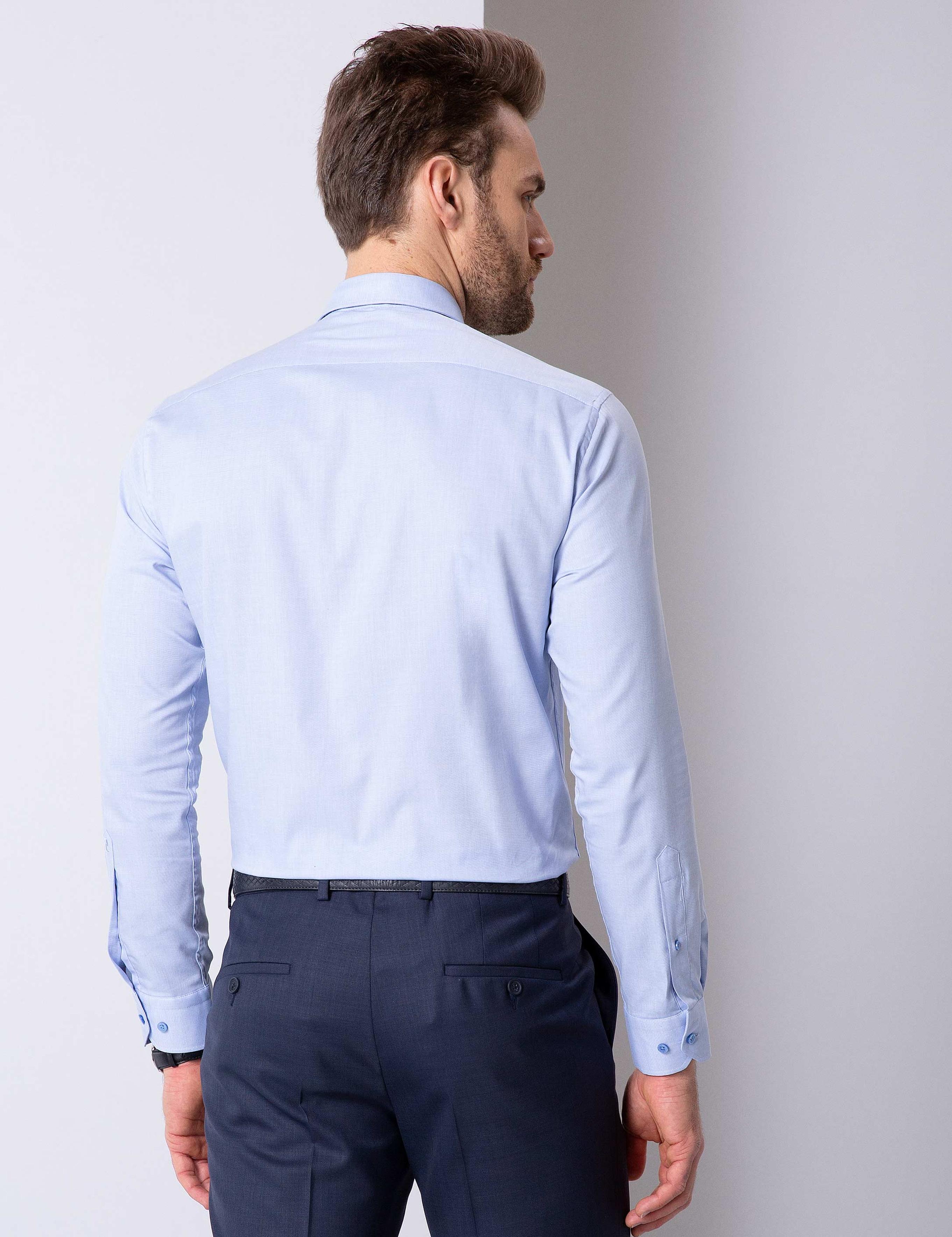 Mavi Slim Fit Gömlek