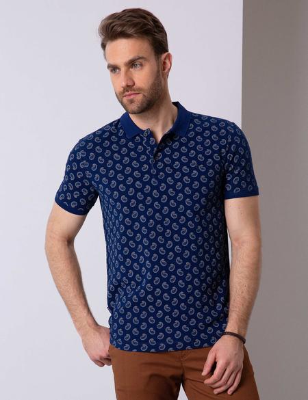 Lacivert Slim Fit Polo Yaka T-Shirt - 50201220005