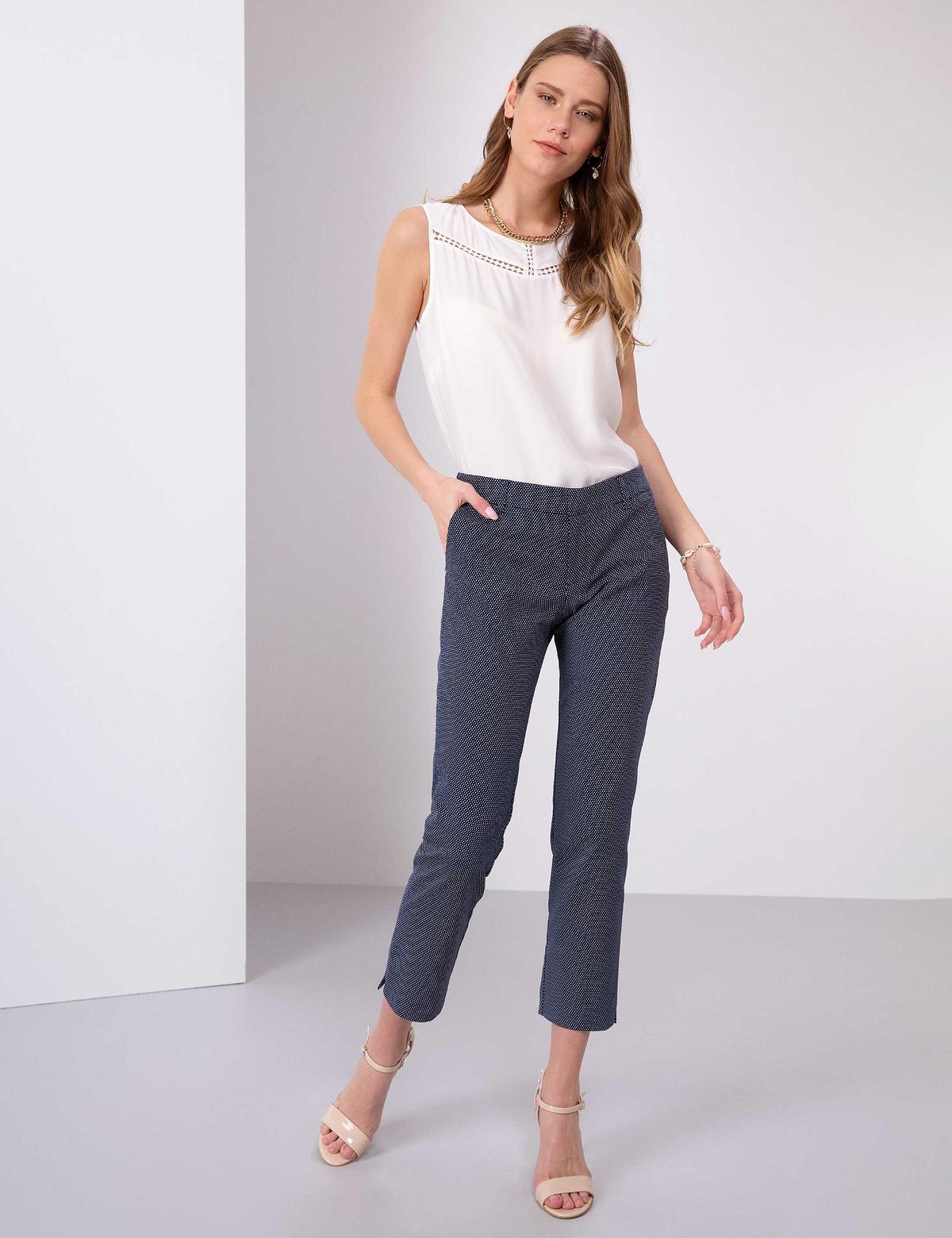 Lacivert Slim Fit Kumaş Pantolon