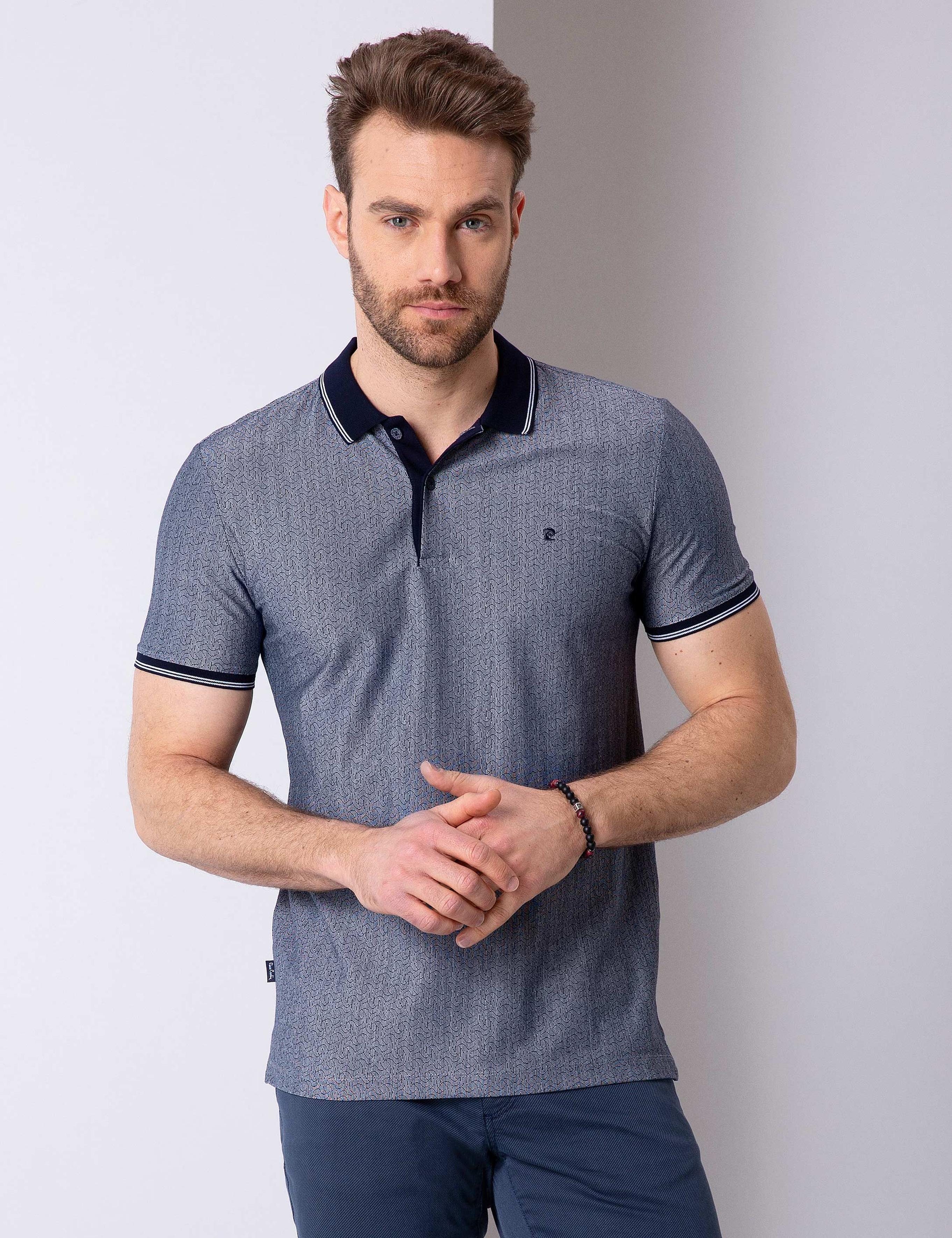 Lacivert Slim Fit Polo Yaka T-Shirt