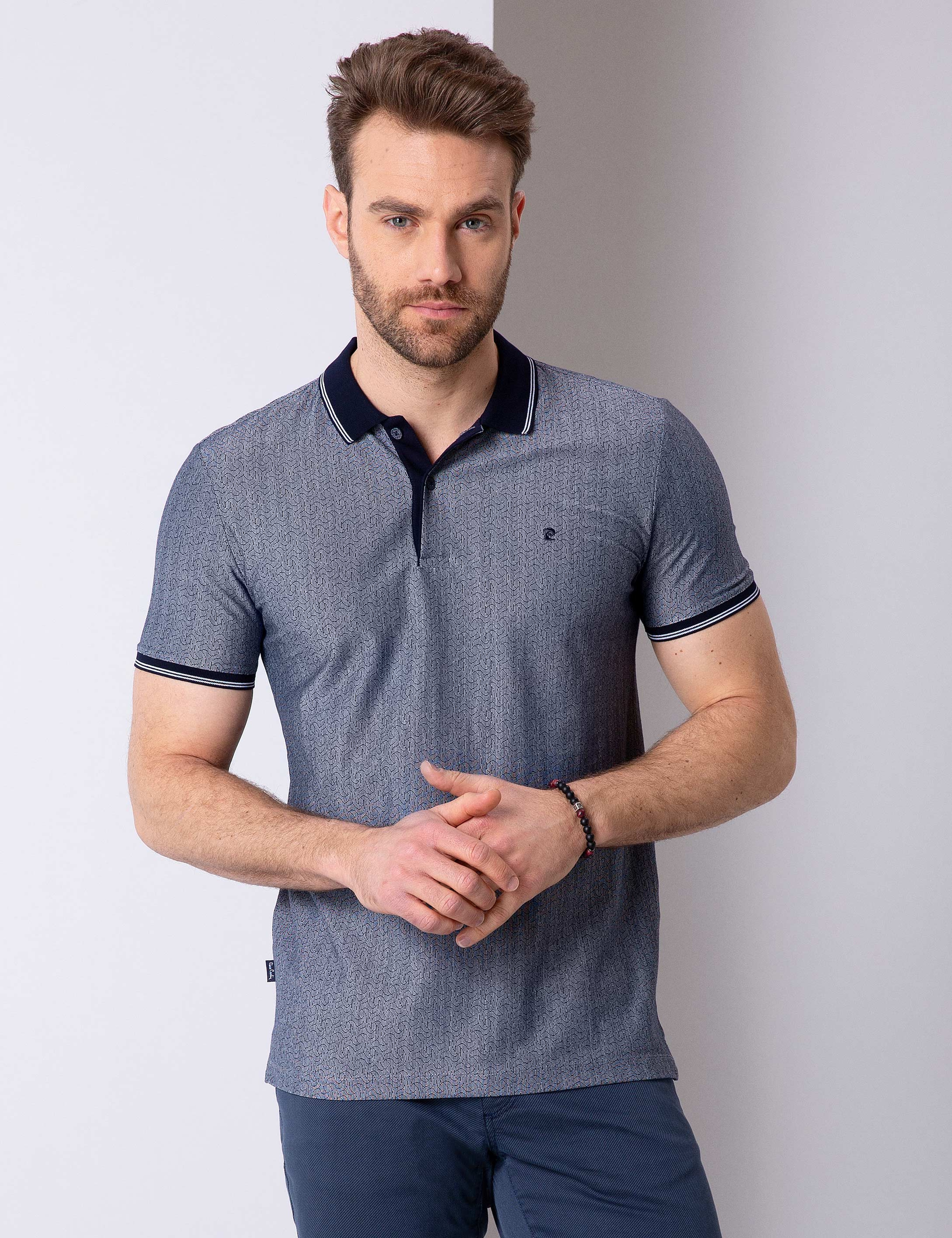 Lacivert Slim Fit Polo Yaka T-Shirt - Image 2