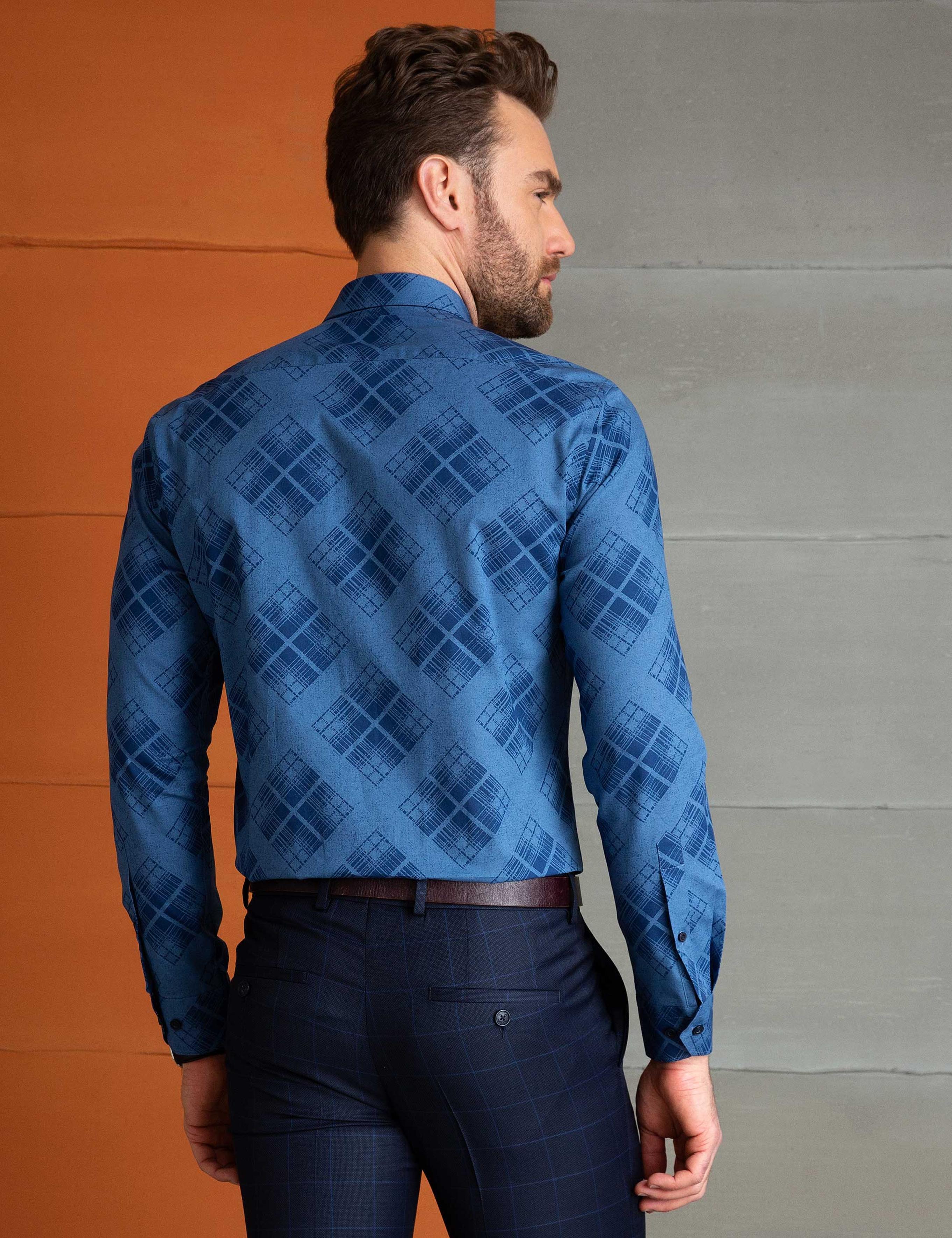 Mavi Slim Fit Gömlek