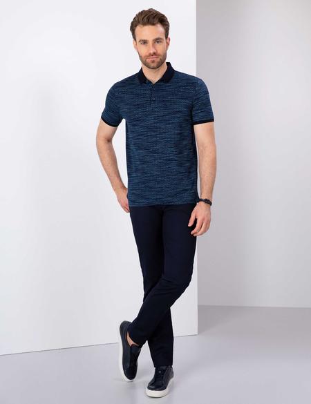 Lacivert Slim Fit Polo Yaka T-Shirt - 50201958023