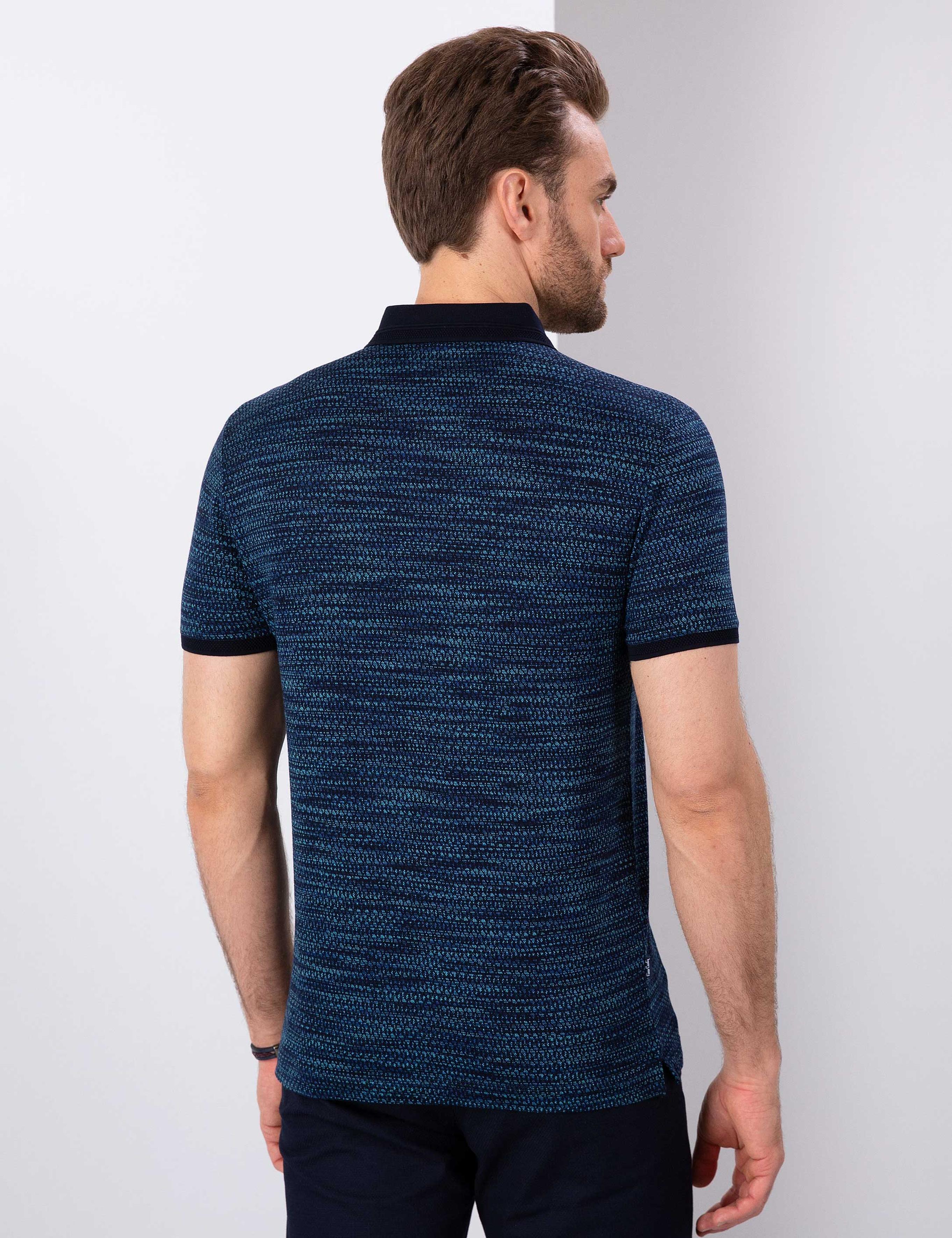 Lacivert Slim Fit Polo Yaka T-Shirt