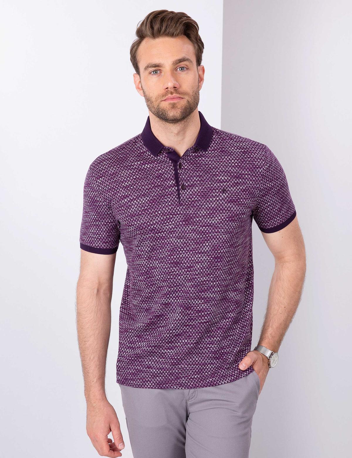 Mor Slim Fit Tişört