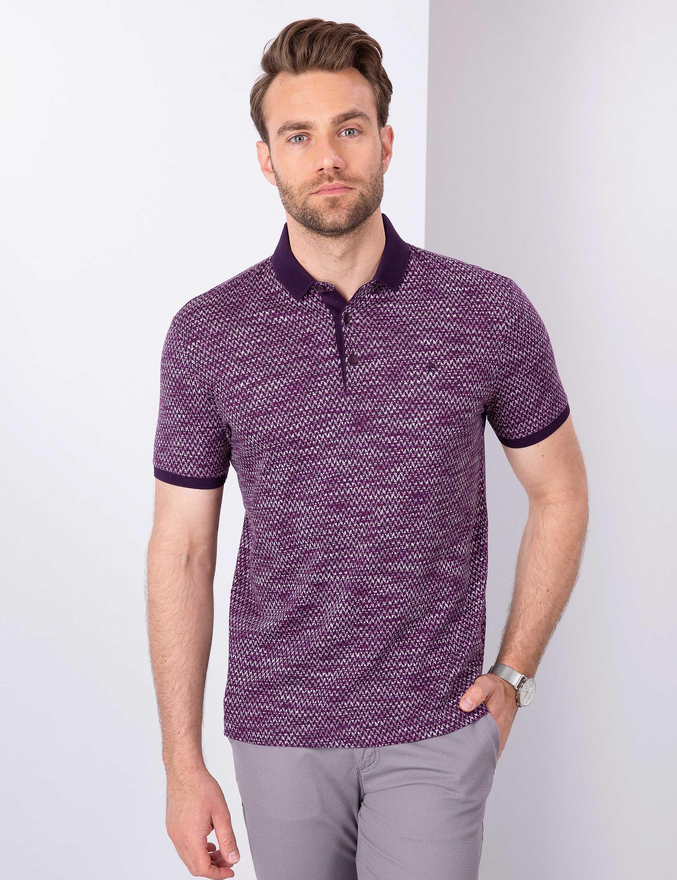 Mor Slim Fit Tişört