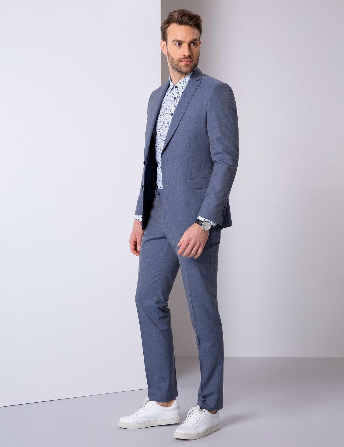 Koyu Mavi Slim Fit Takım Elbise - 50201995044