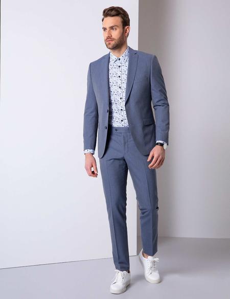Koyu Mavi Slim Fit Takım Elbise - 50201995044