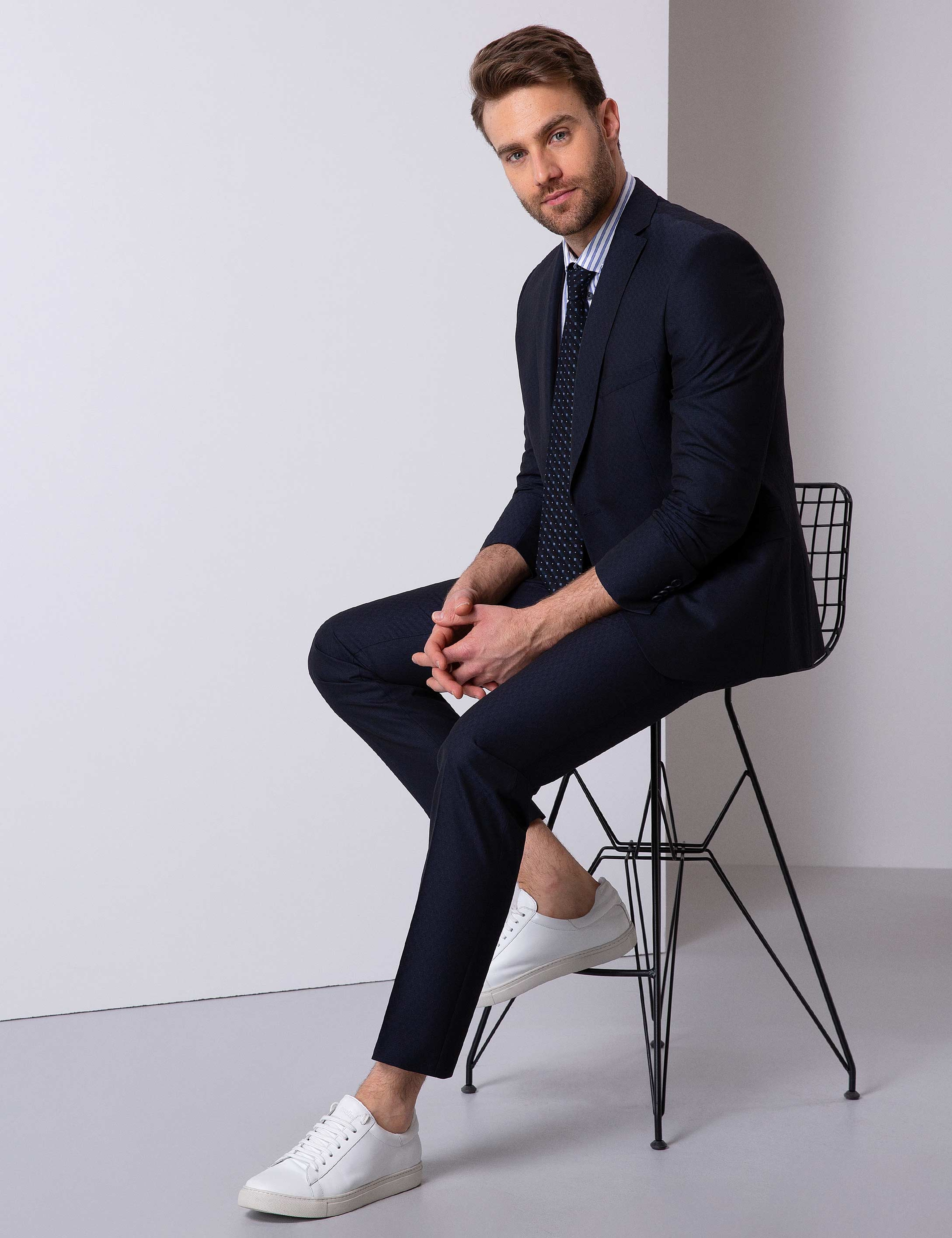 Lacivert Slim Fit Takım Elbise