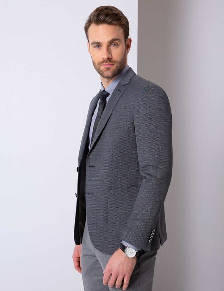 Gri Slim Fit Ceket - 50201996005
