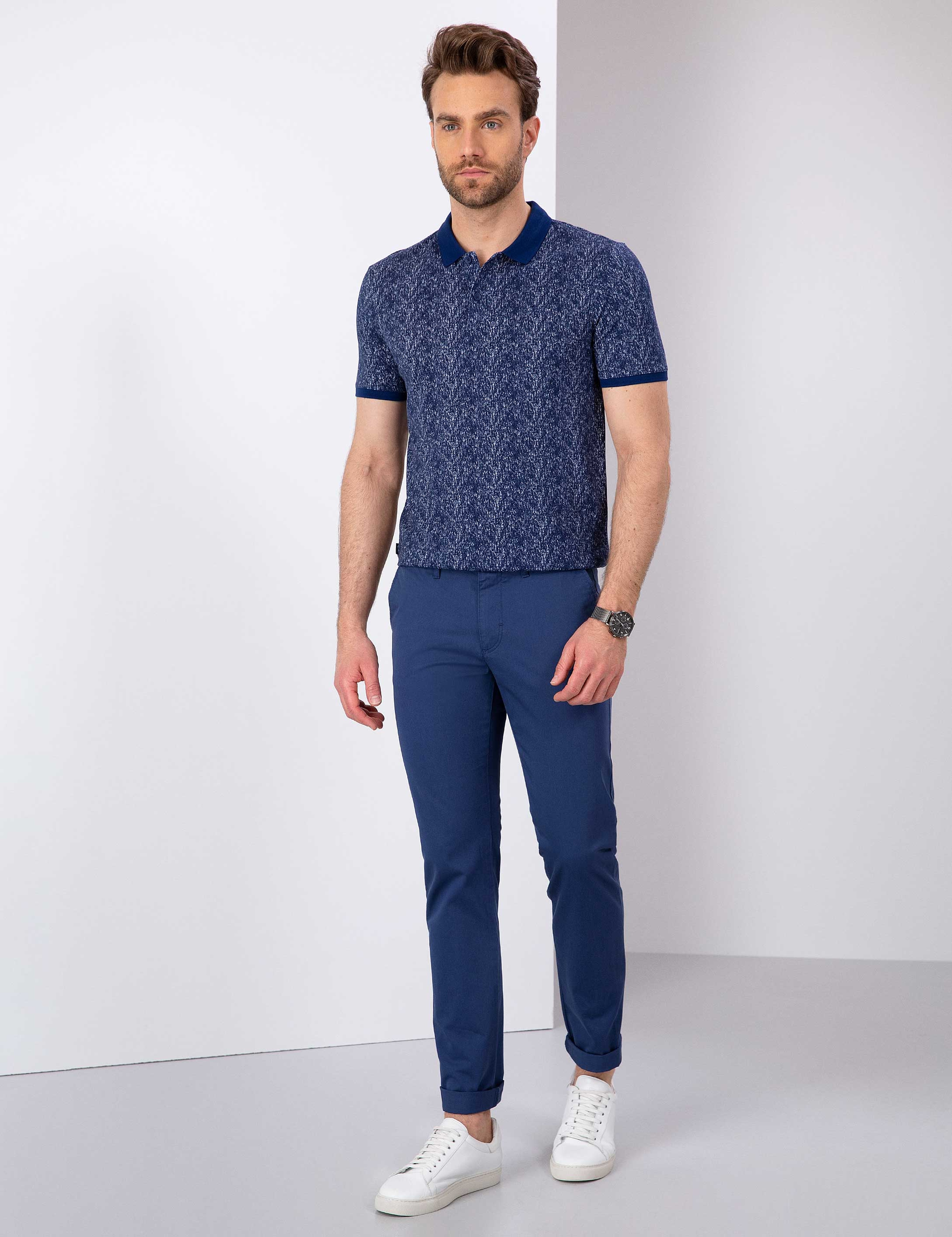 Lacivert Slim Fit Tişört - Image 4
