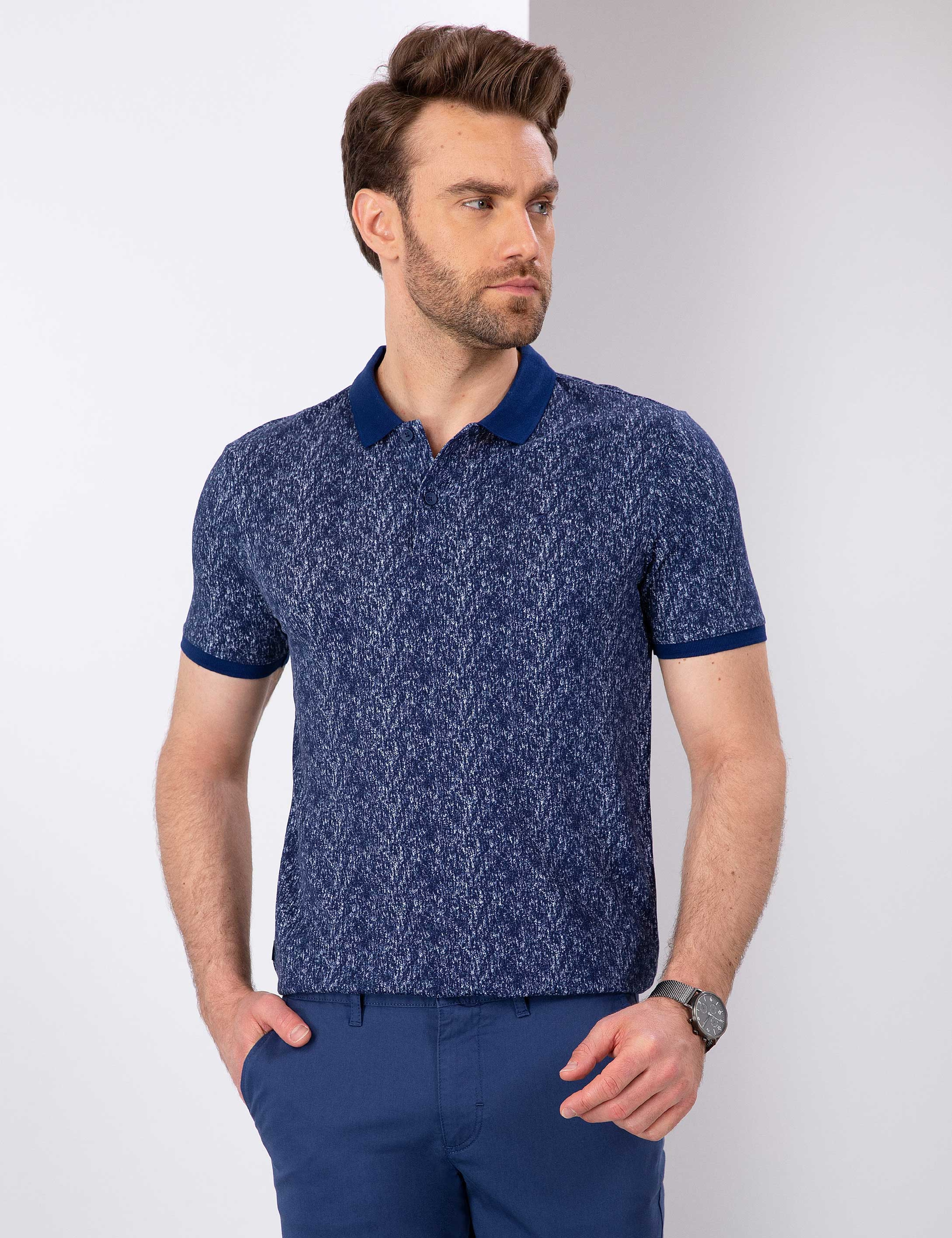 Lacivert Slim Fit Tişört - Image 2