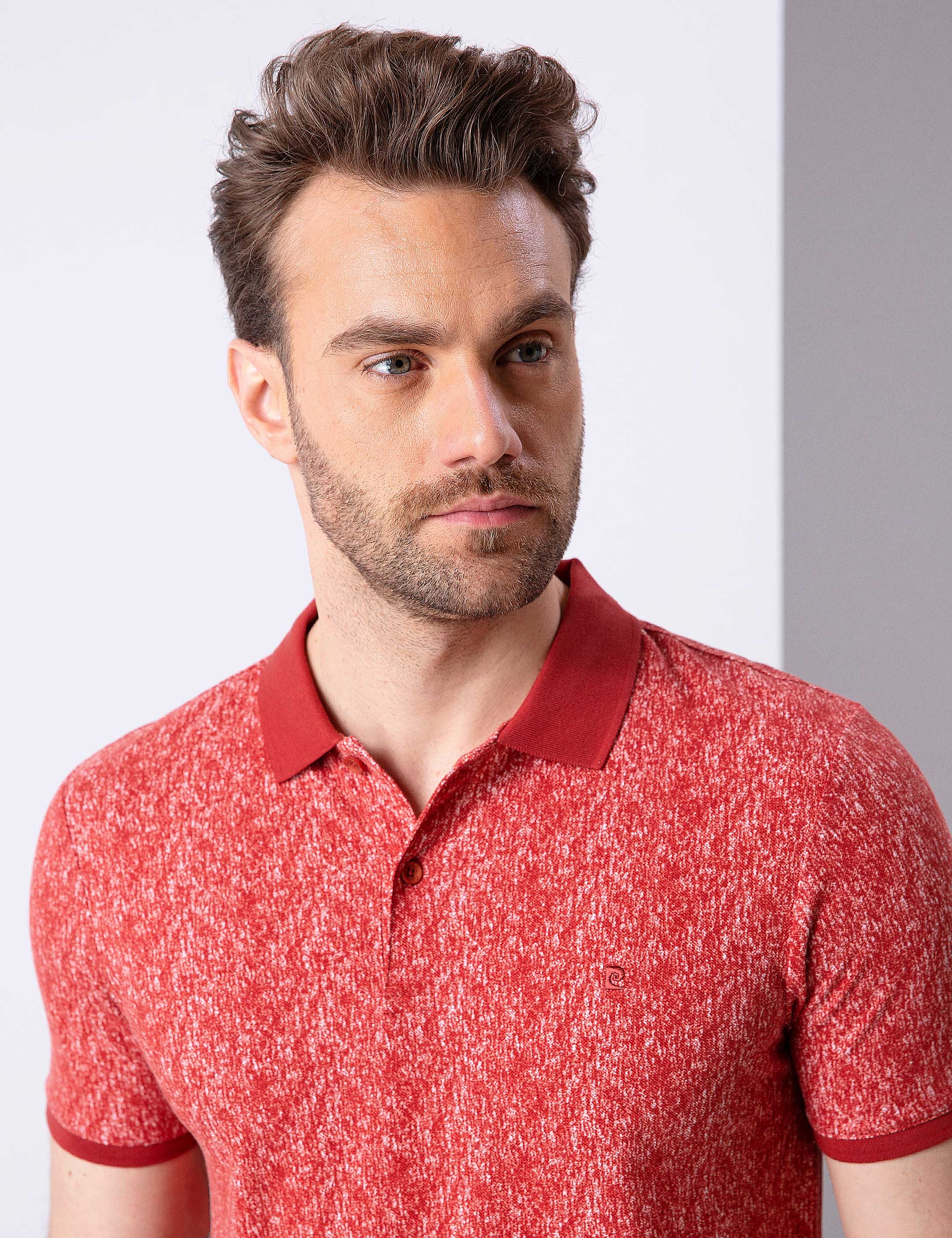 Kiremit Slim Fit Polo Yaka Tişört - Image 3