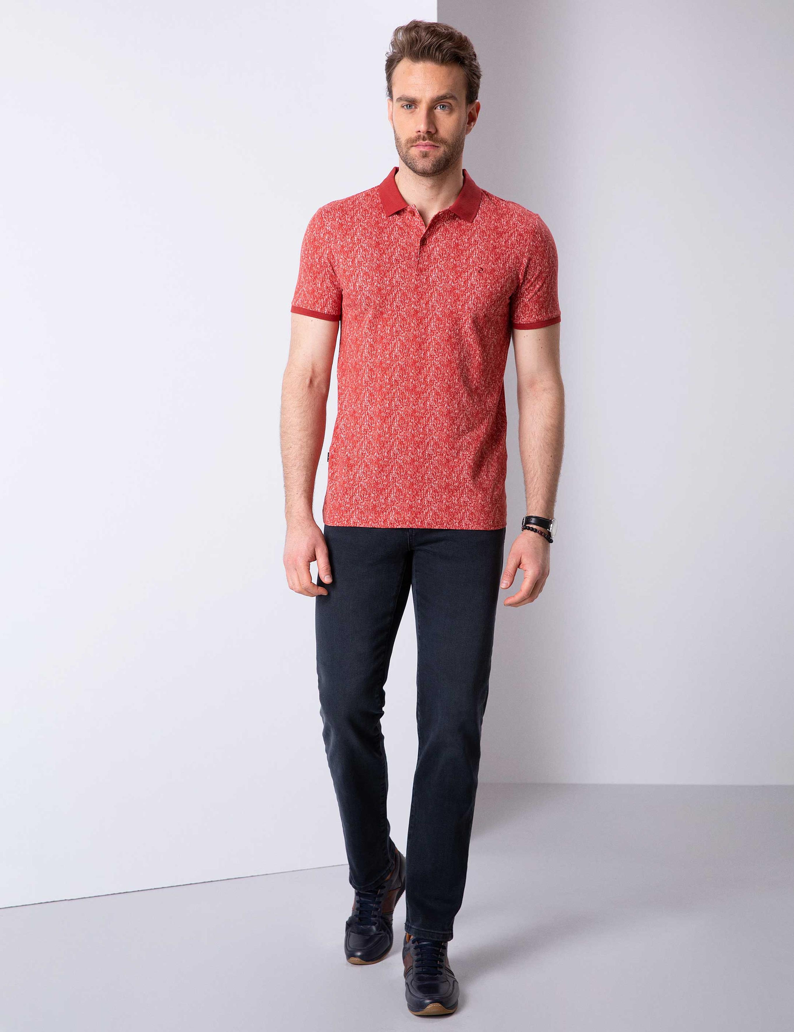 Kiremit Slim Fit Polo Yaka Tişört