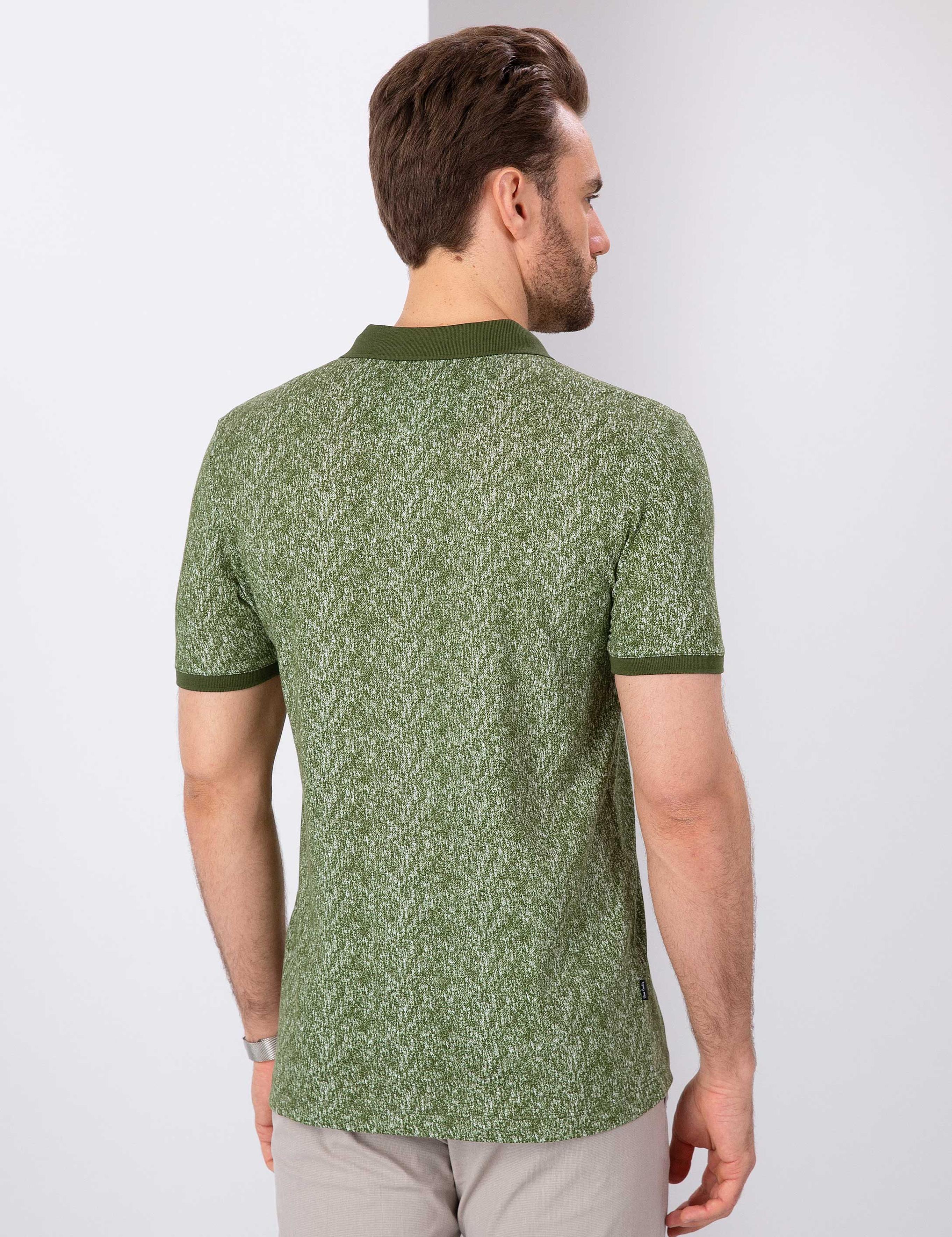 Yeşil Slim Fit Polo Yaka T-Shirt