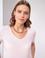 Toz Pembe Regular Fit V Yaka Tişört