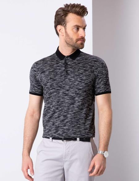 Siyah Slim Fit Tişört - 50202628017